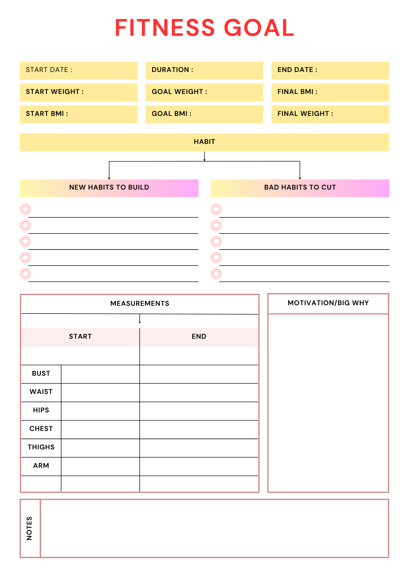 Fitness Goal Planner