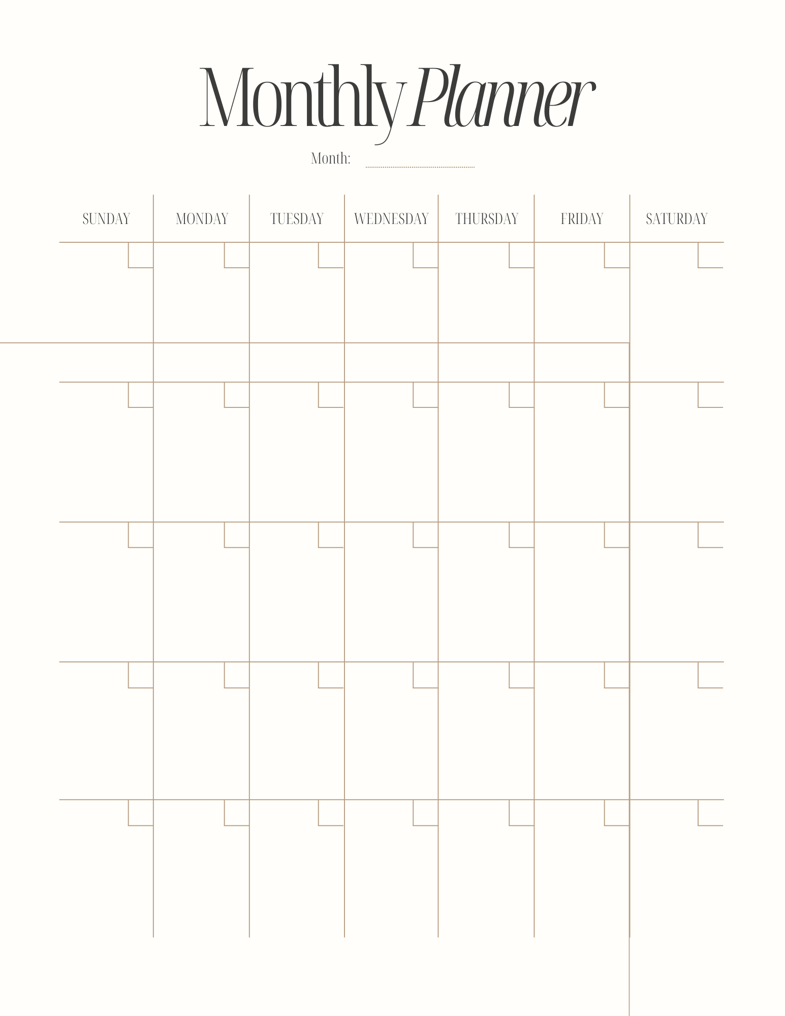 Monthly Planner