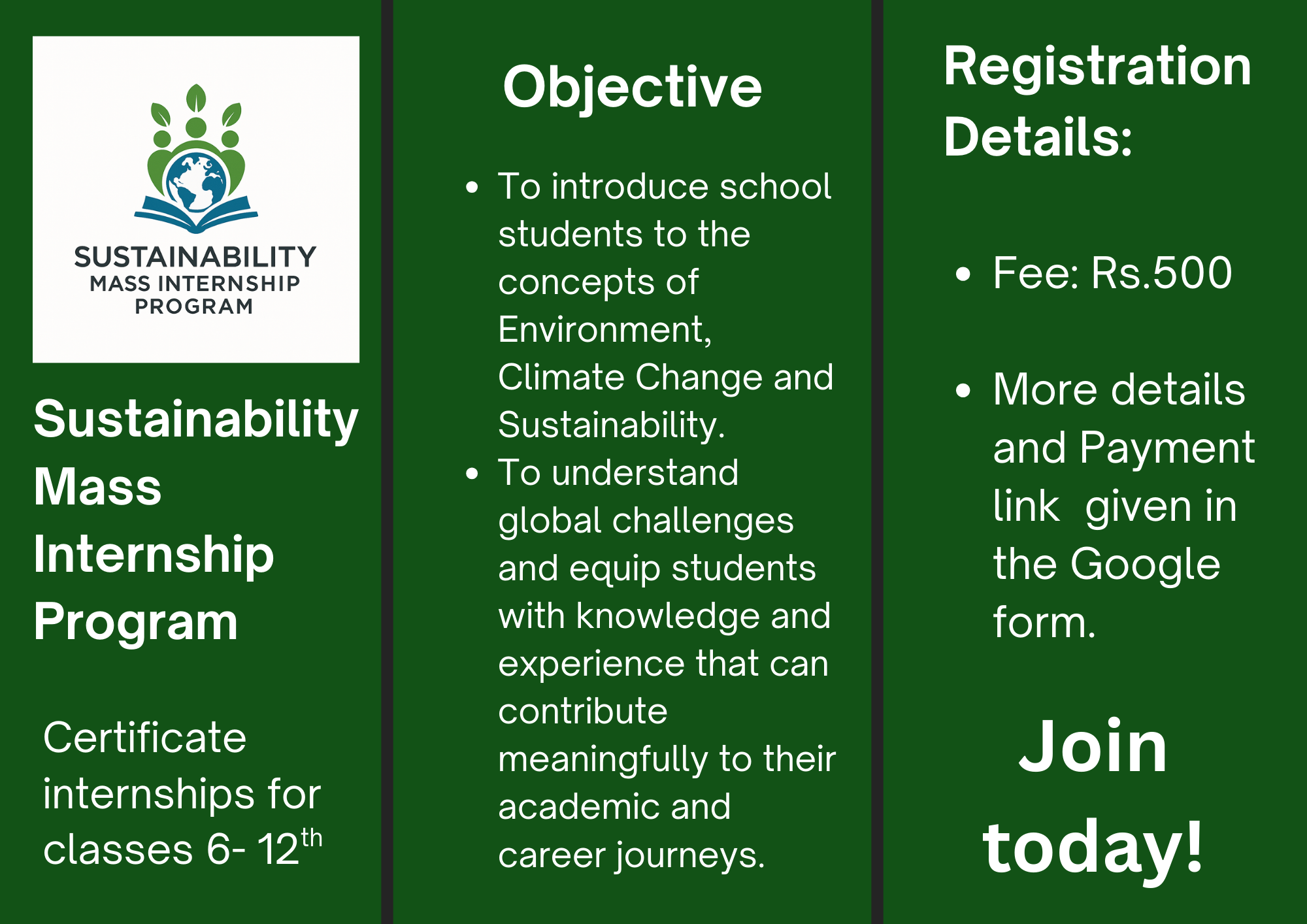 Sustainability Mass Internship Program