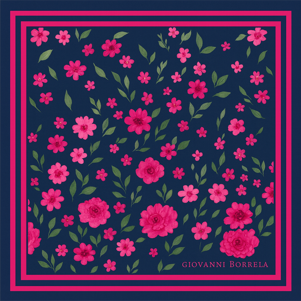 Çiçek Desenli Giovanni Borrela Fular GB3872010