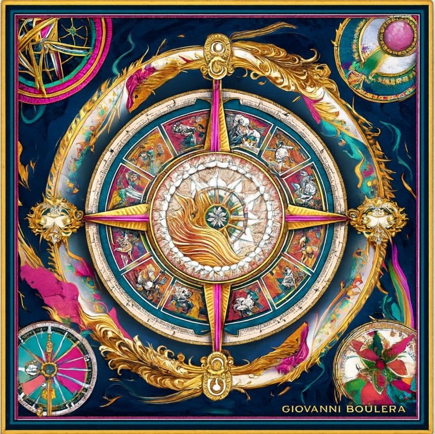 Renkli Astroloji Duvar Tablosu GB3873003