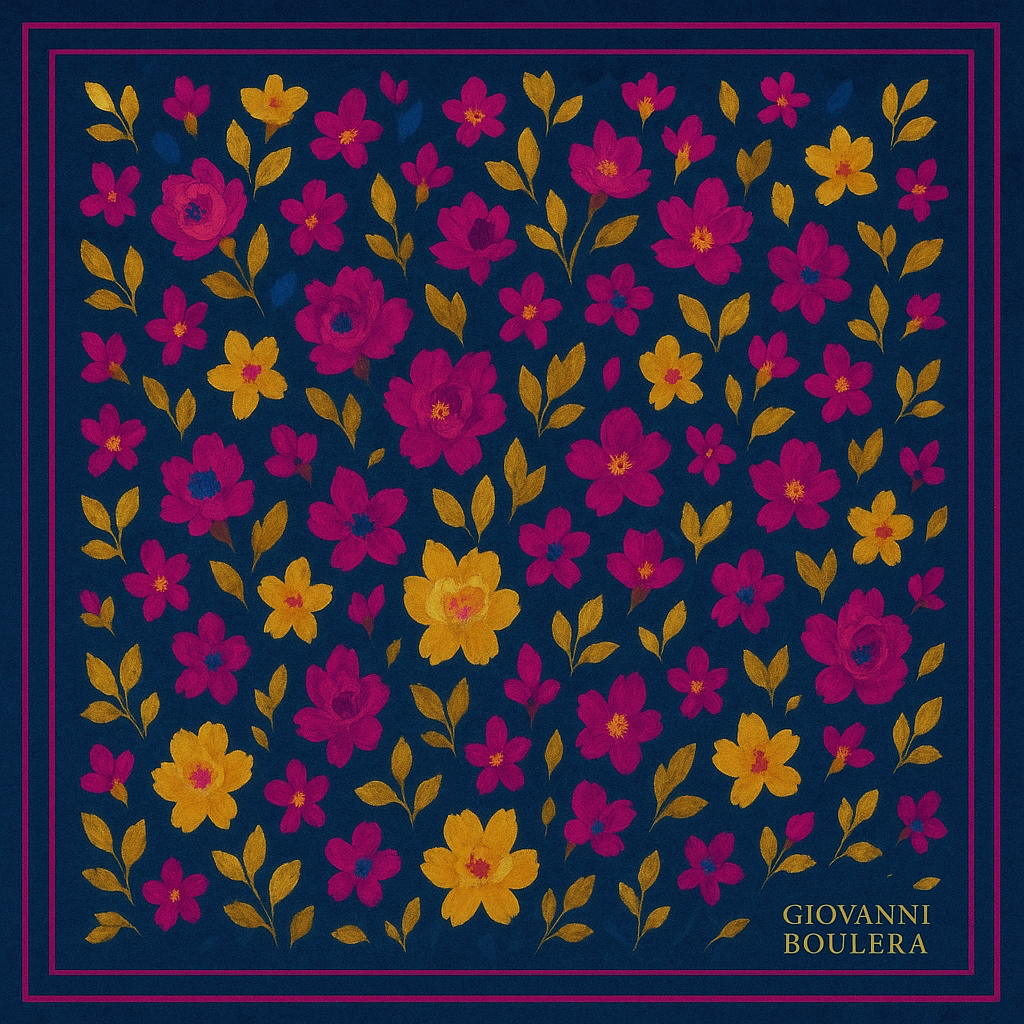 Çiçek Desenli Giovanni Boulera Fular GB3872004