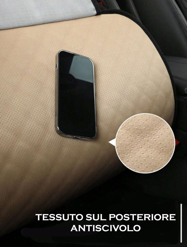 Copri Seduta In Ecopelle con cuciture rosse LS25