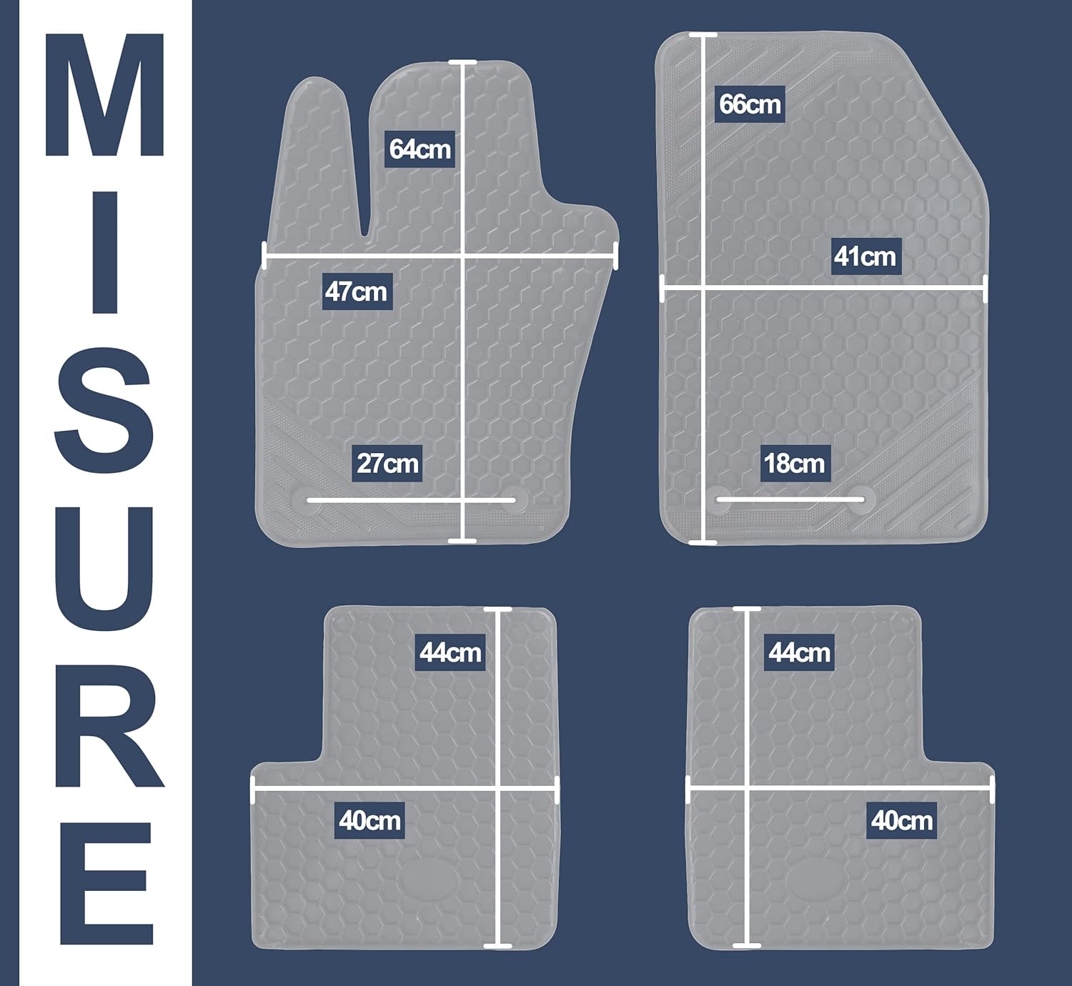 Tappetini Sagomati In Gomma Per Renegade