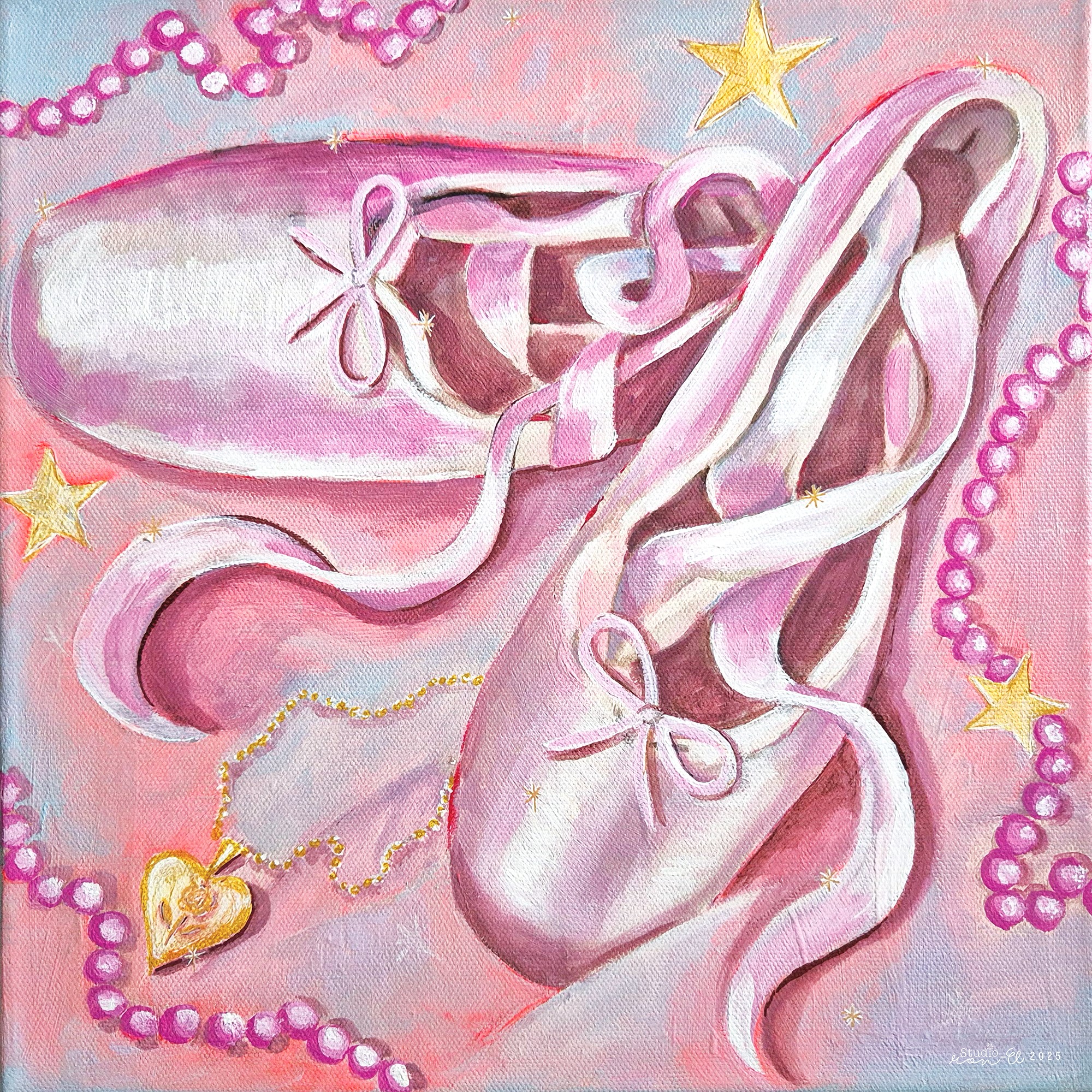 Pink Ballet Pointe Shoes