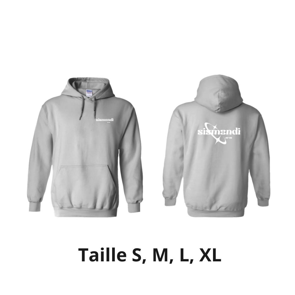 Sweat à capuche gris Sismondi