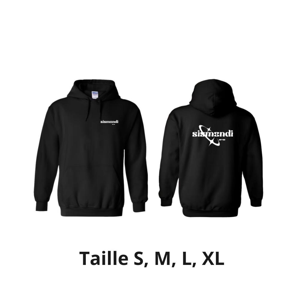Sweat à capuche noir Sismondi