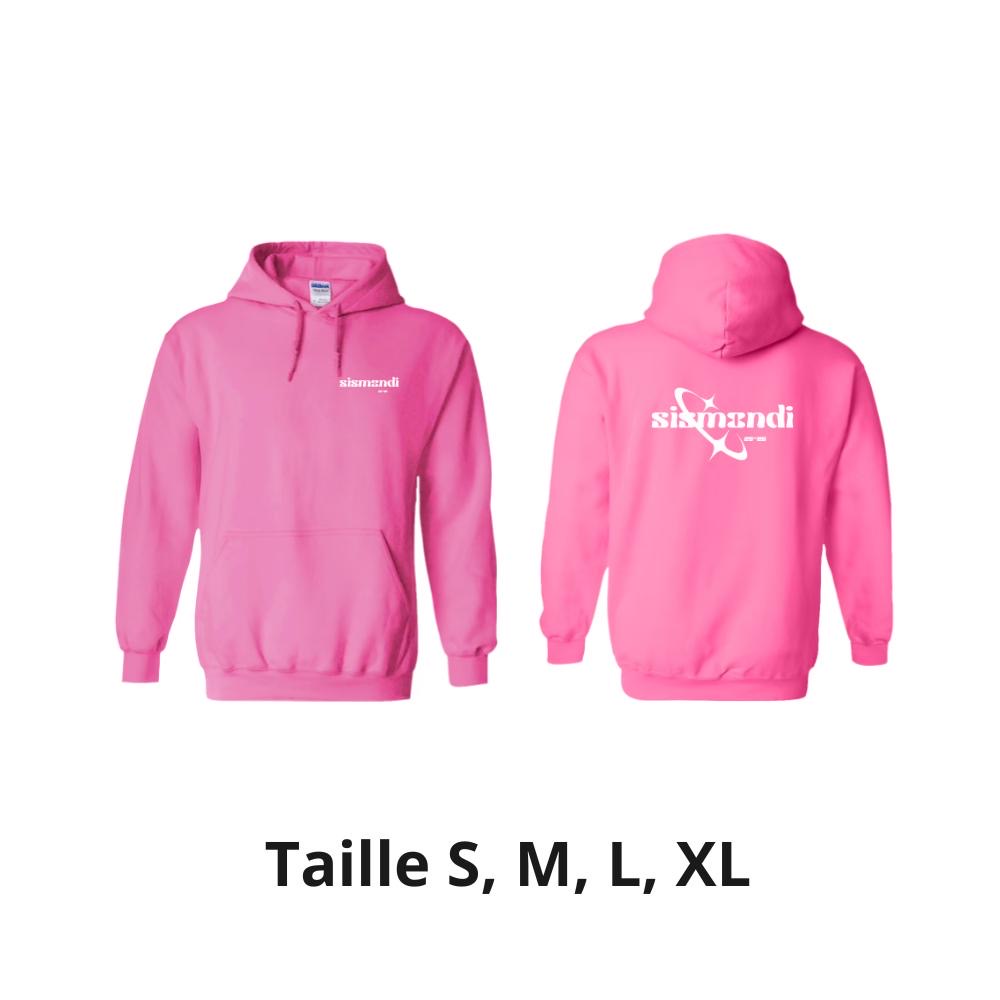 Sweat à capuche rose Sismondi
