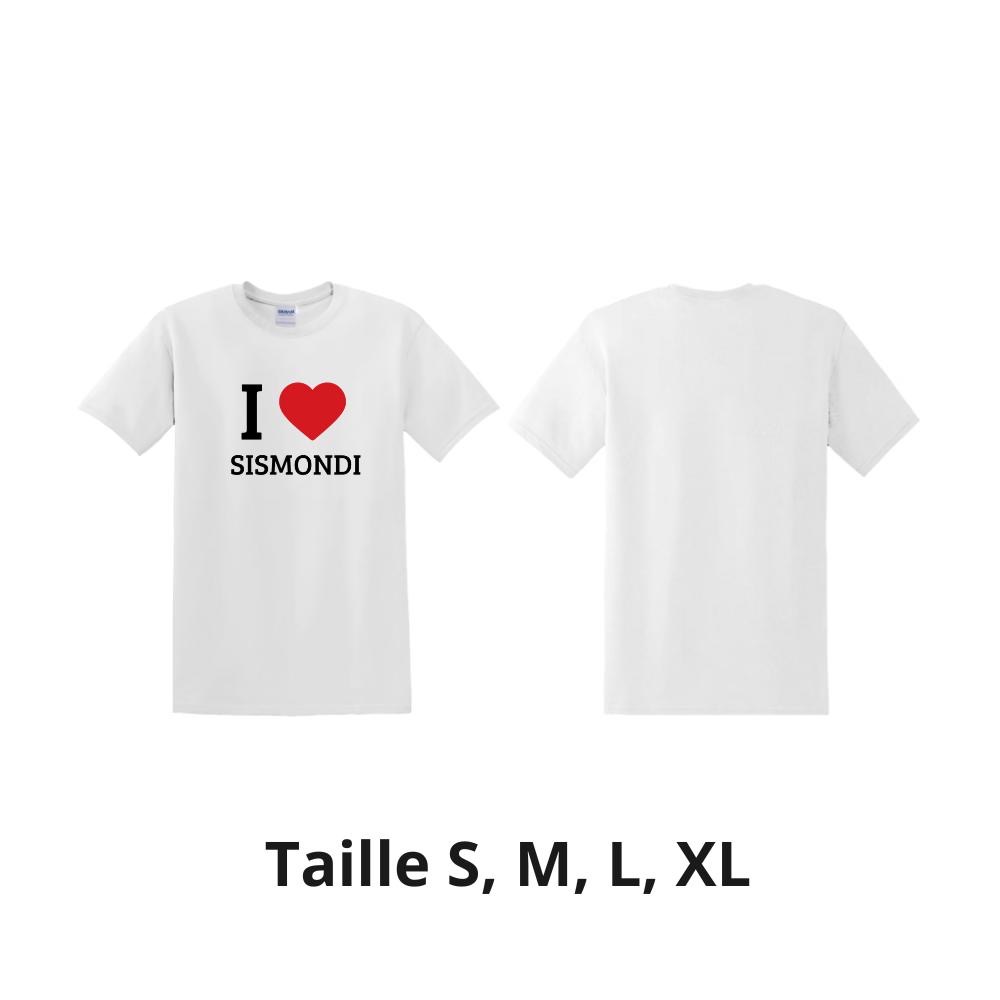 T-shirt 'I ❤️ Sismondi'