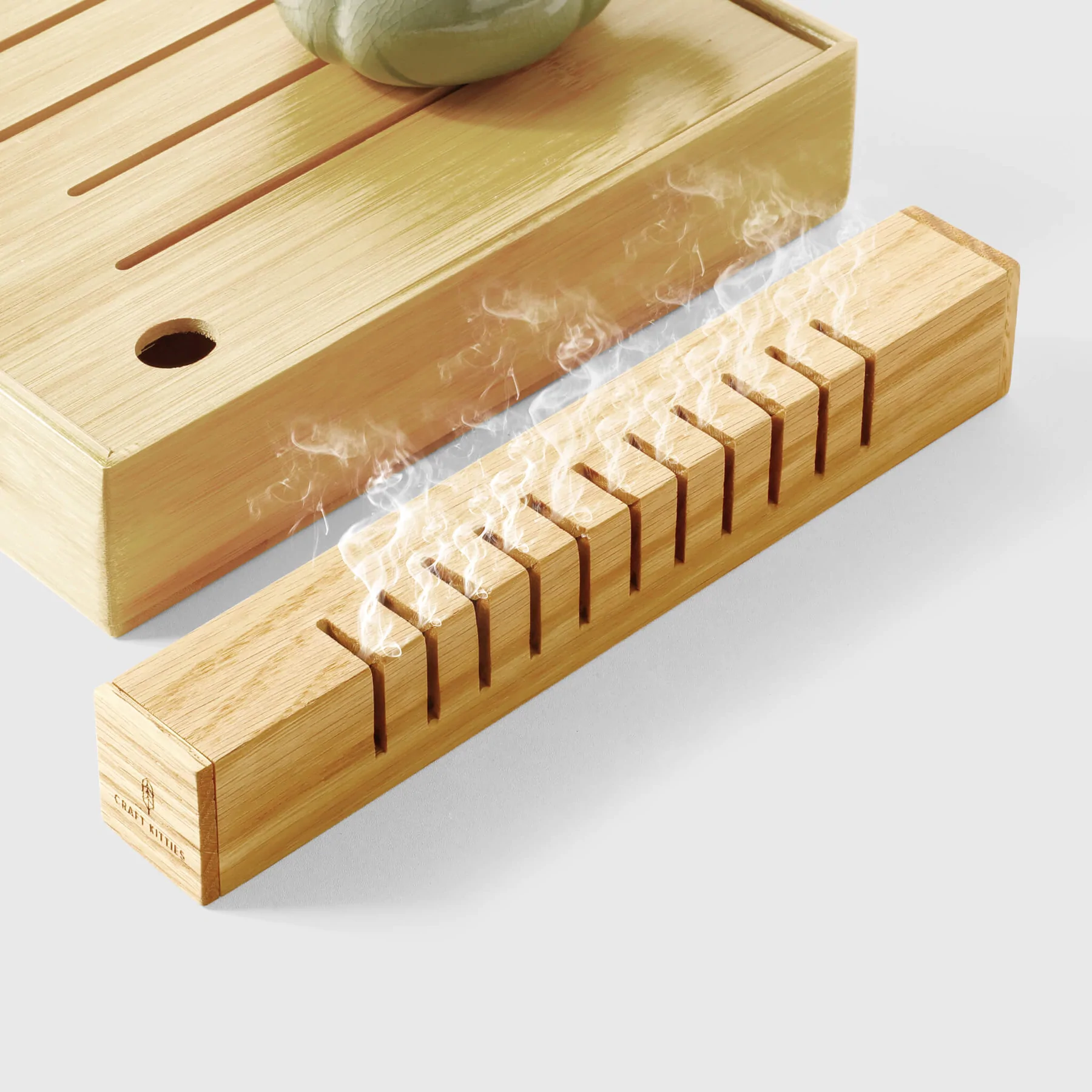 Support à encens en bois