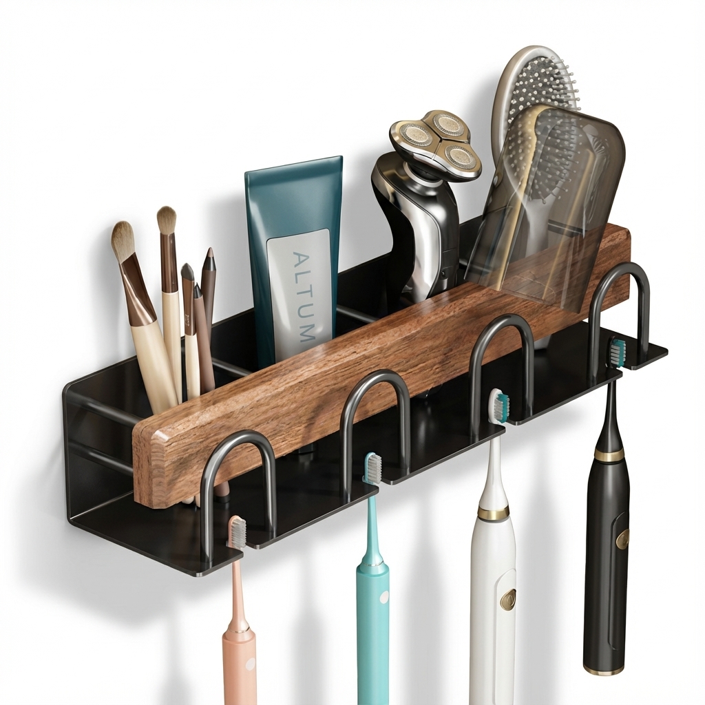 Organisateur mural de salle de bain