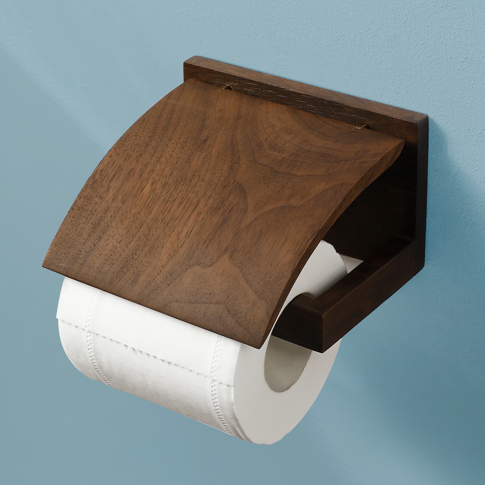 Dérouleur de papier toilette en bois