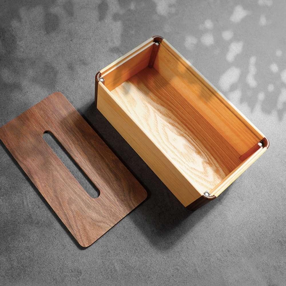 Boîte à mouchoirs en bois
