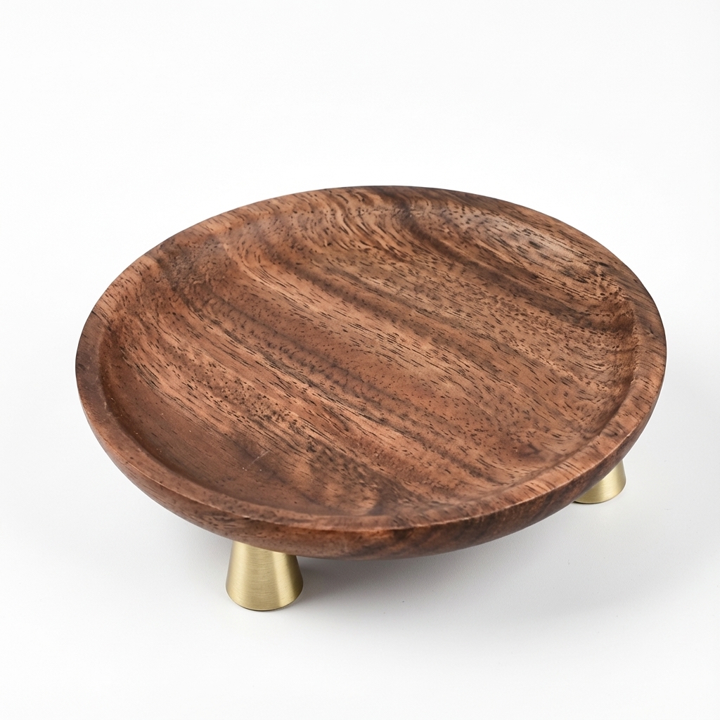 Plateau en bois sur pieds