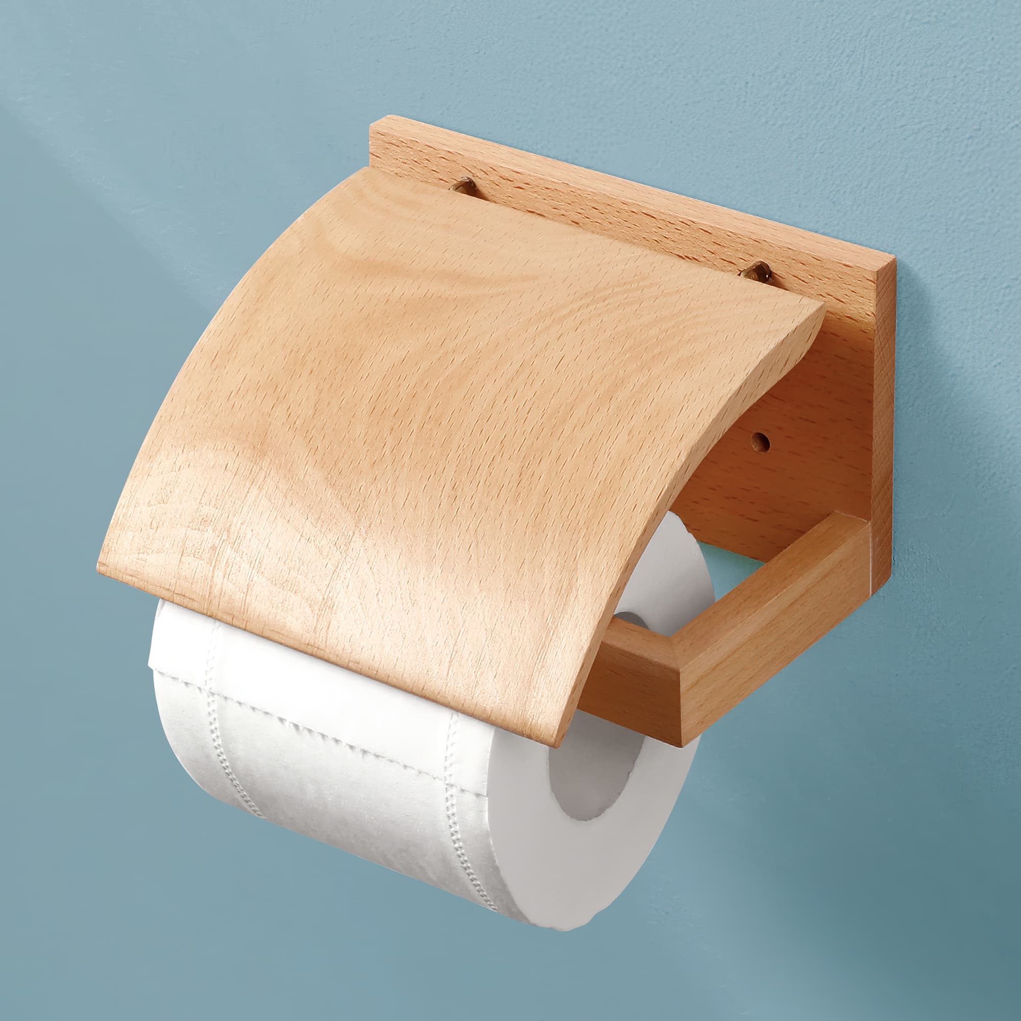 Porte-papier toilette en bois