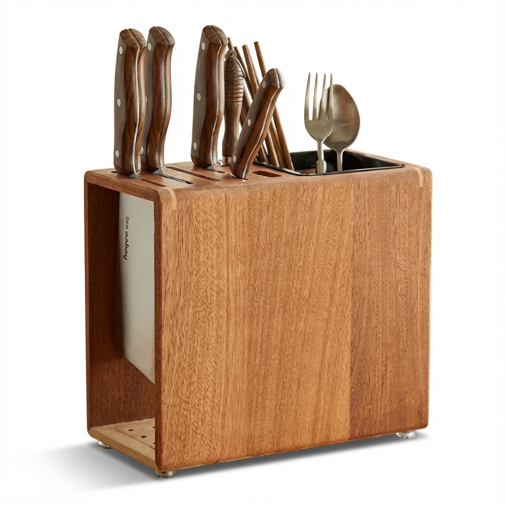 Bloc porte-couteaux en bois