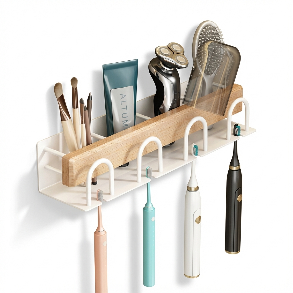 Support mural multifonction pour salle de bain