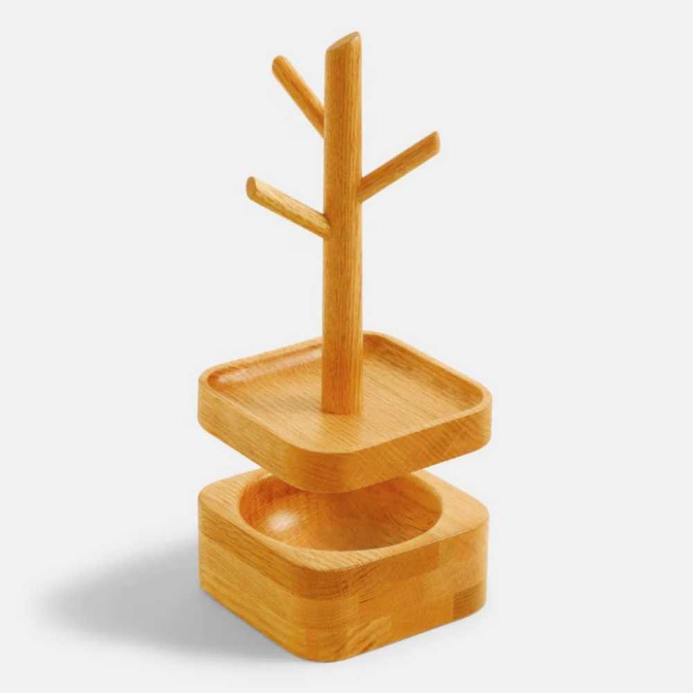 Arbre porte-bijoux en bois