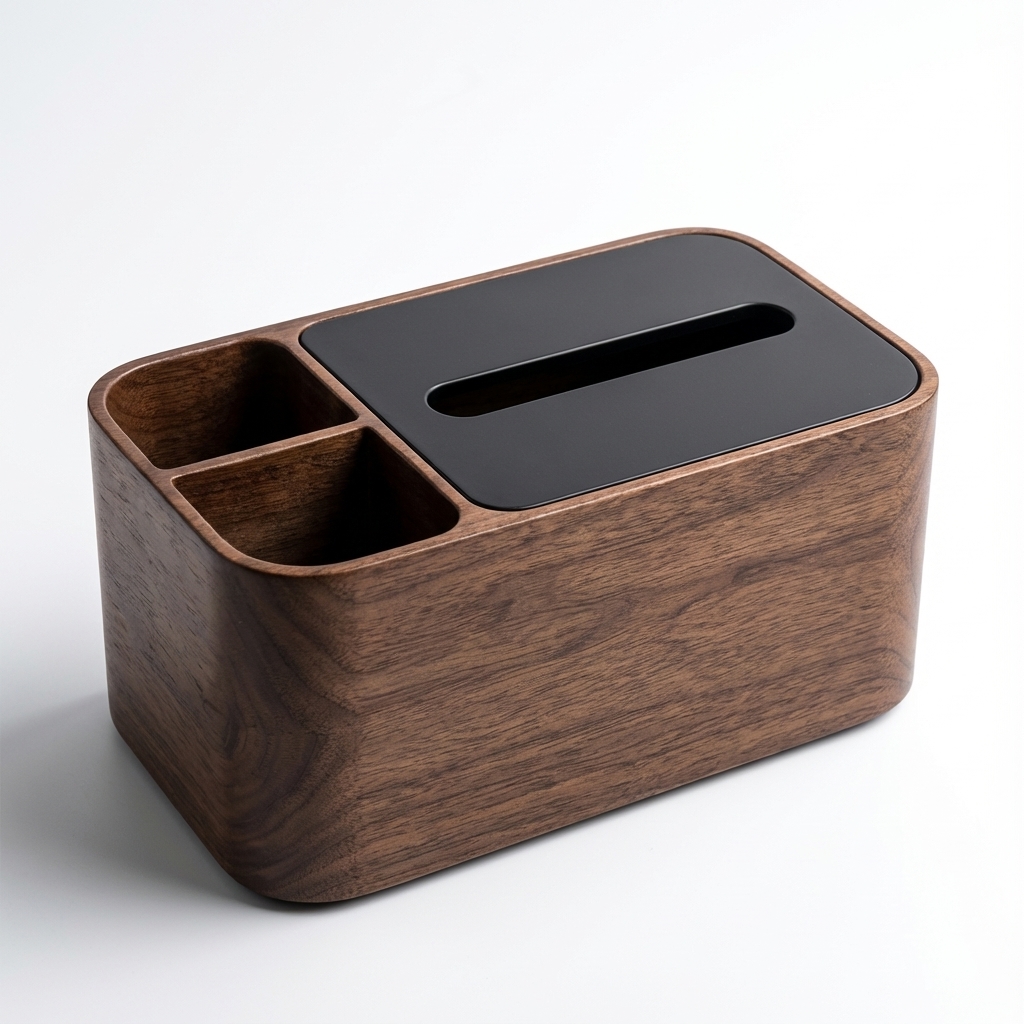 Boîte à mouchoirs en bois