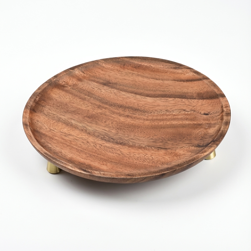 Plateau en bois rond
