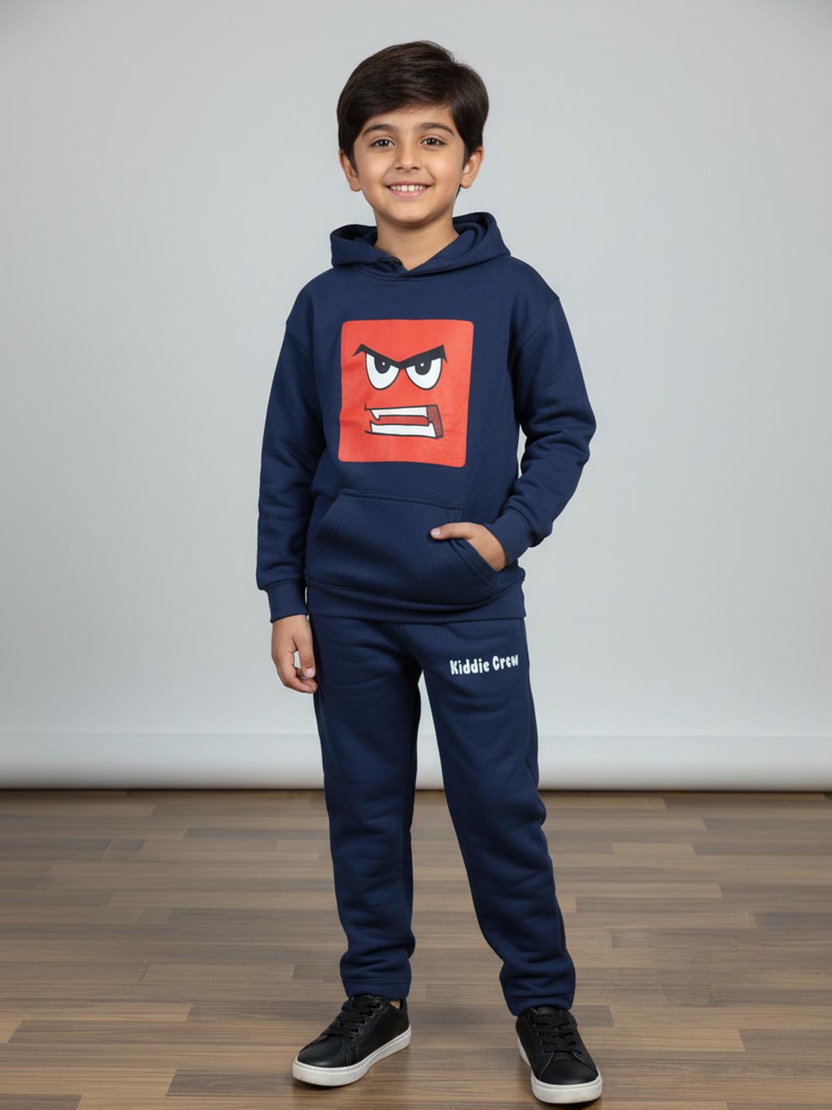 Kids Printed Hoodie and Sweatpants Set