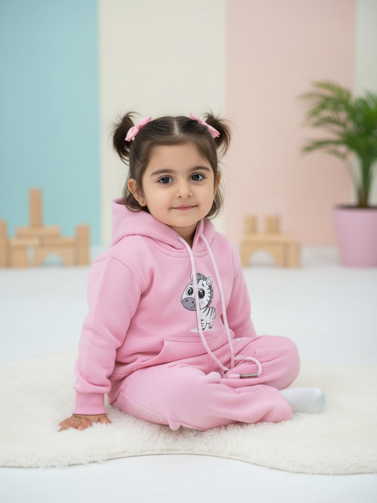 Pink Kids' Hoodie and Sweatpants Set