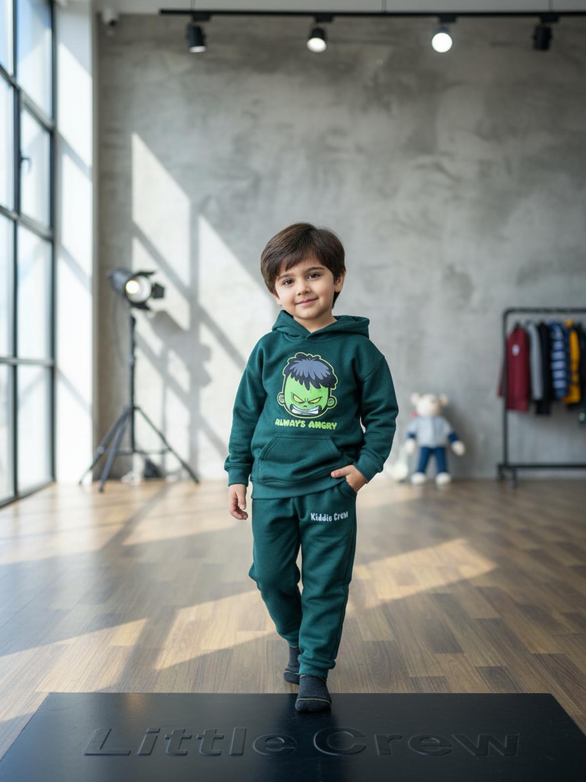 Kids Hulk-Themed Tracksuit