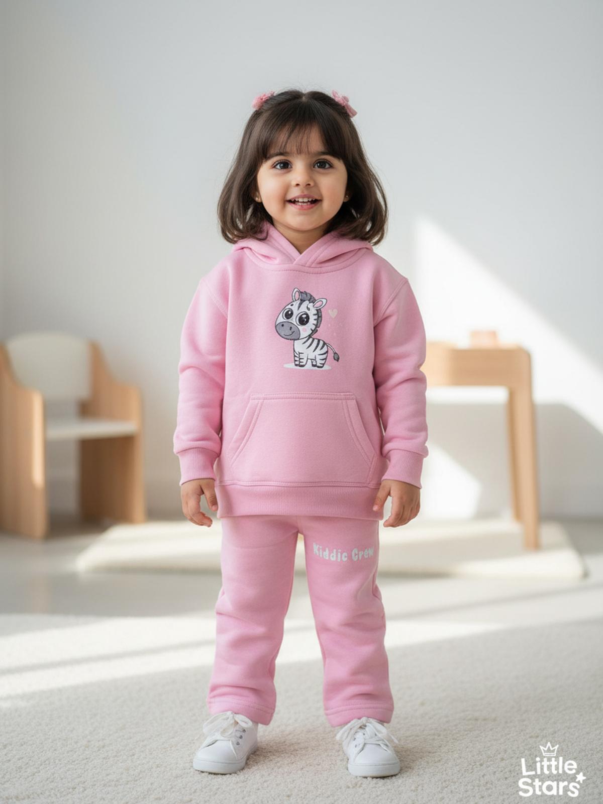 Pink Kids' Hoodie and Sweatpants Set