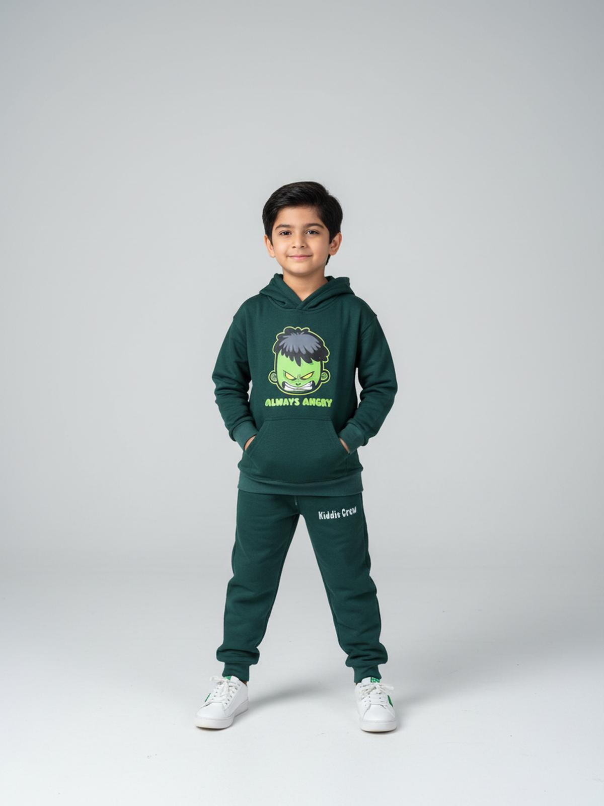 Kids Hulk-Themed Tracksuit