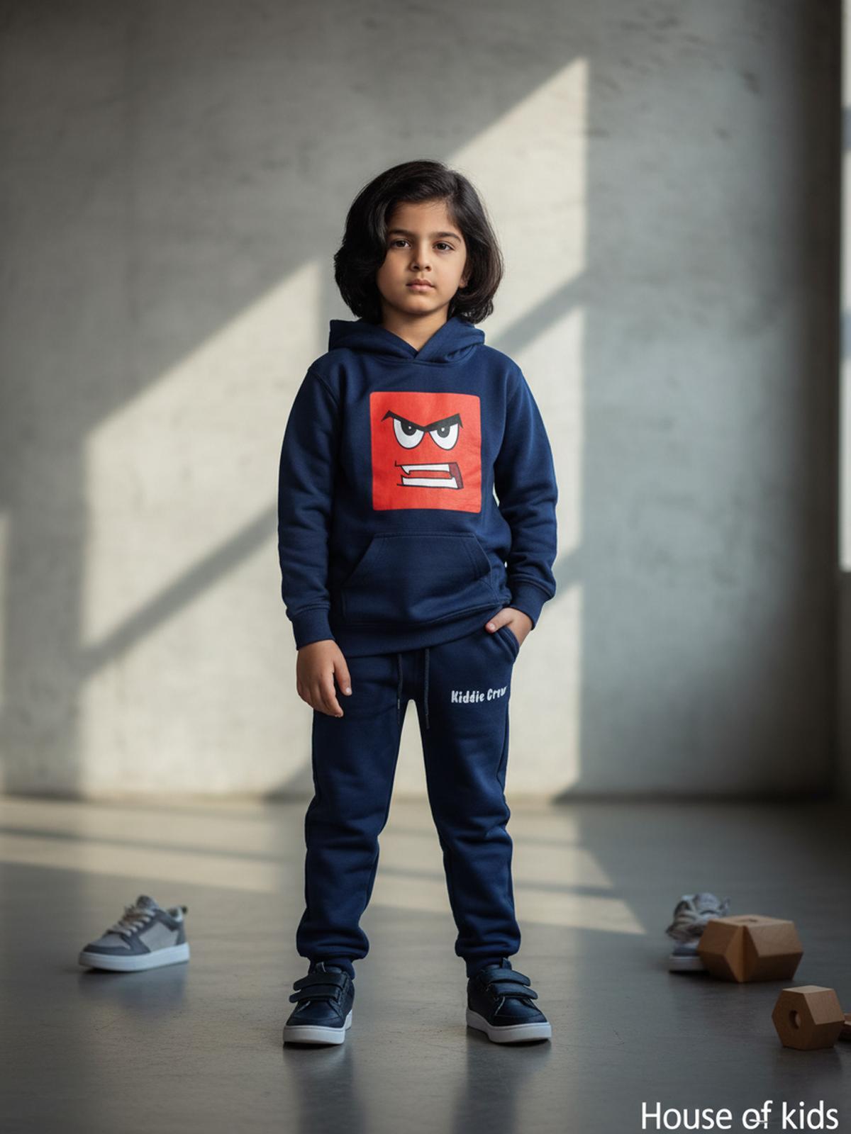 Kids Printed Hoodie and Sweatpants Set