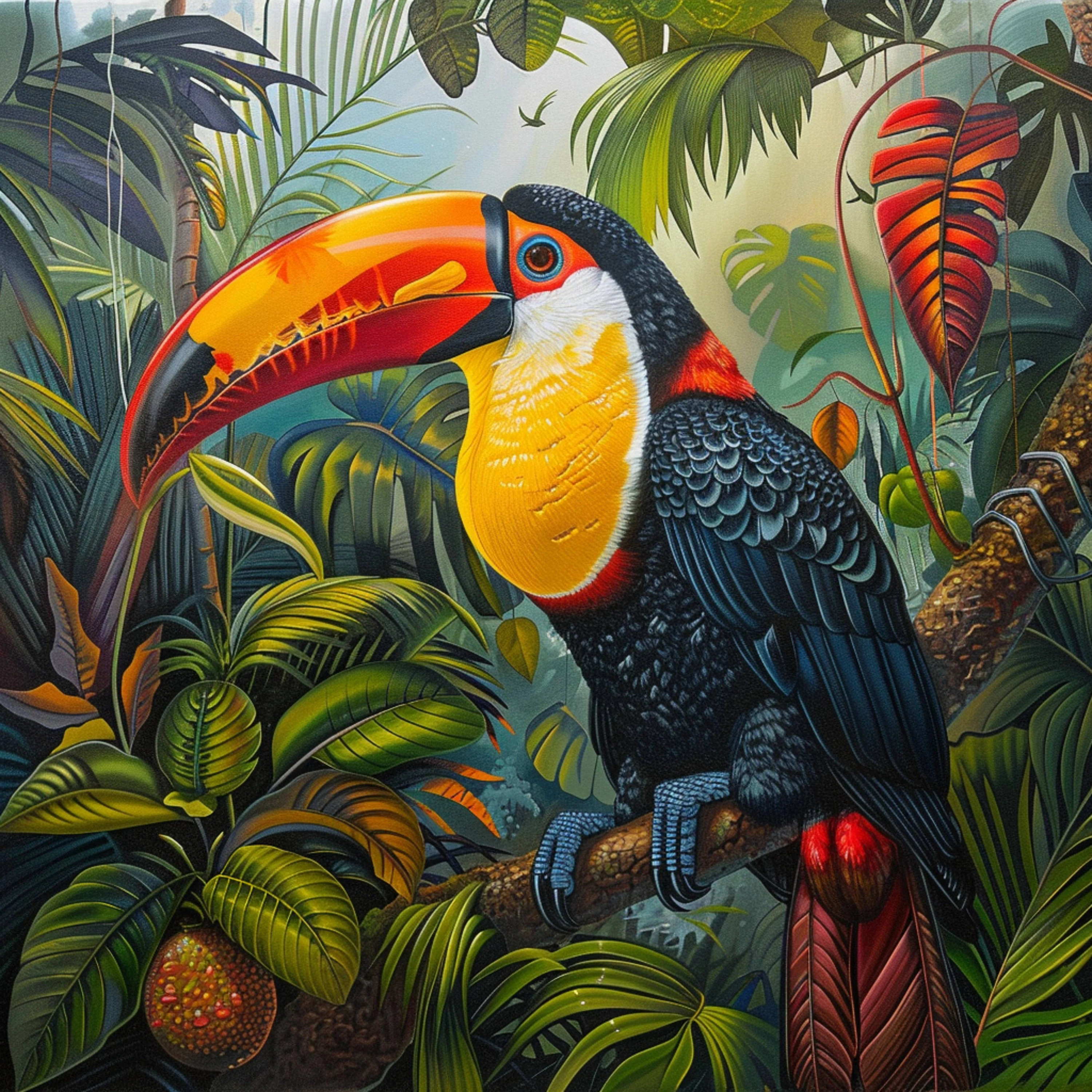 Colorful Toucan Painting