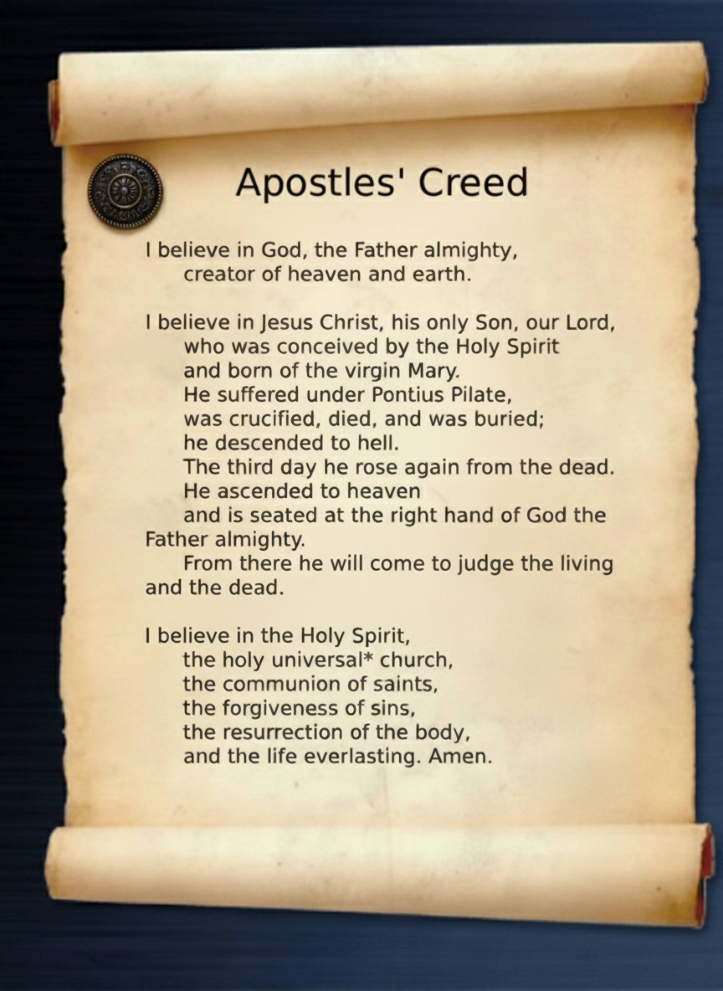 Apostles' Creed Scroll