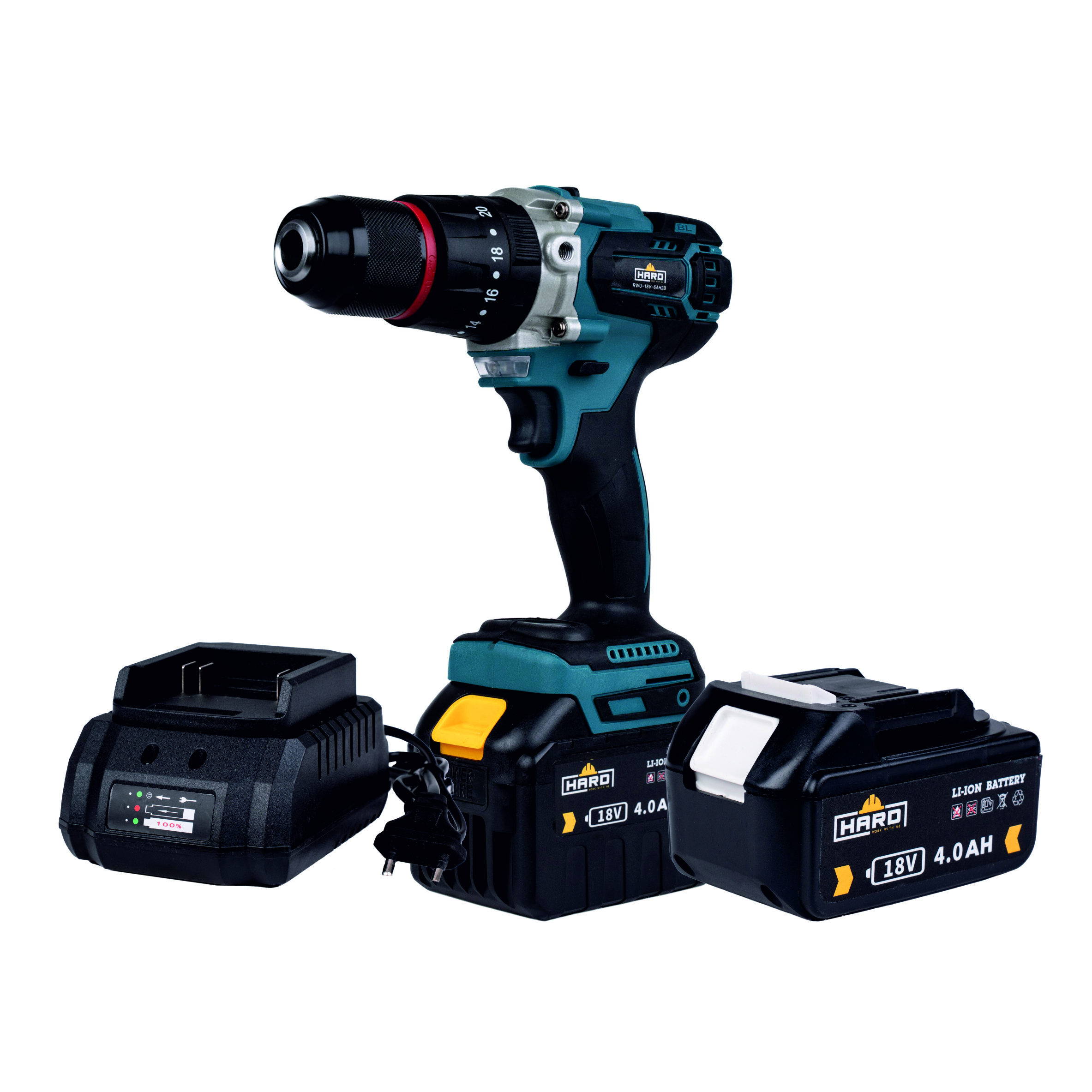 Wkrętarka udarowa bezszczotkowa 2x4Ah