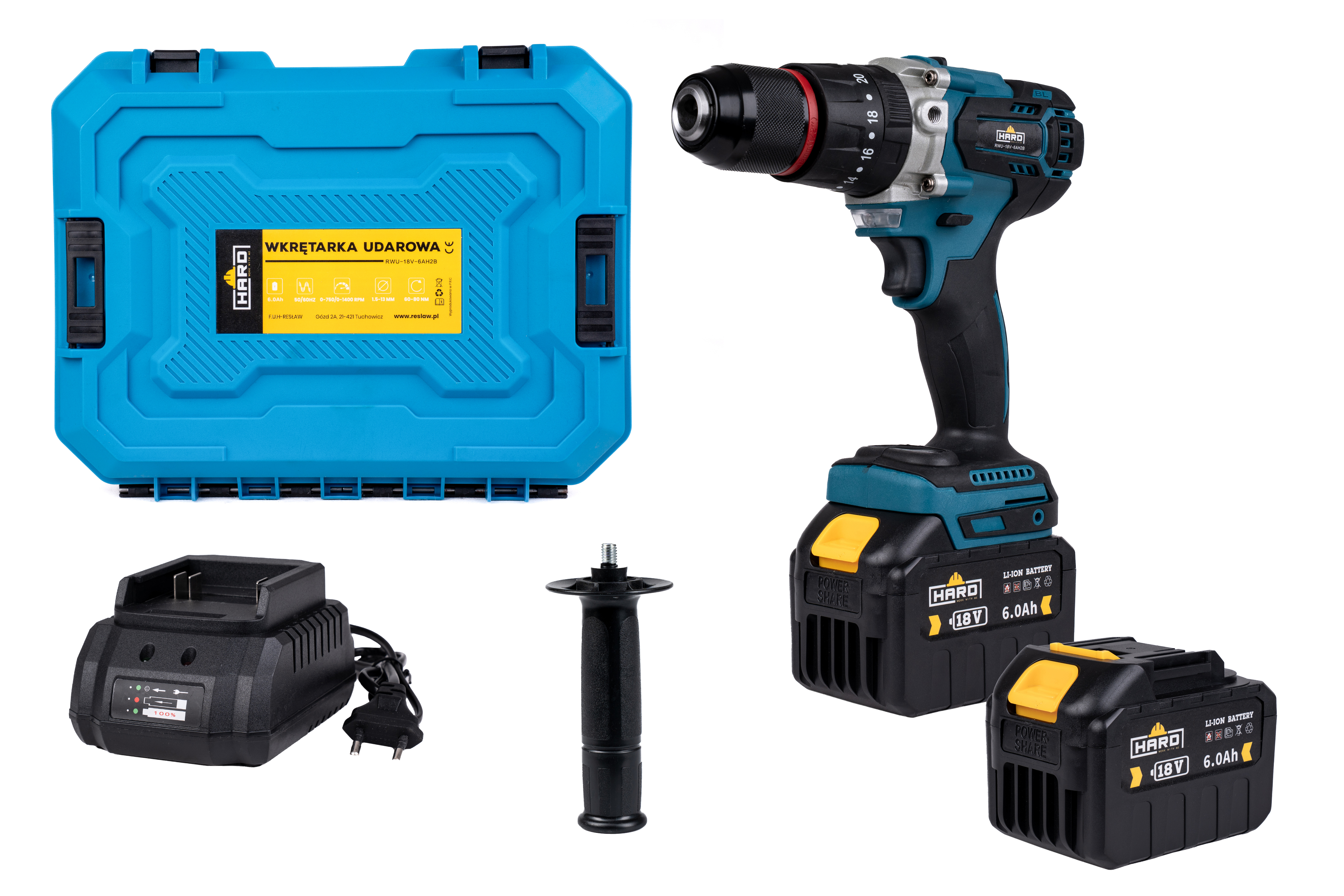 Wkrętarka udarowa bezszczotkowa 2x6Ah