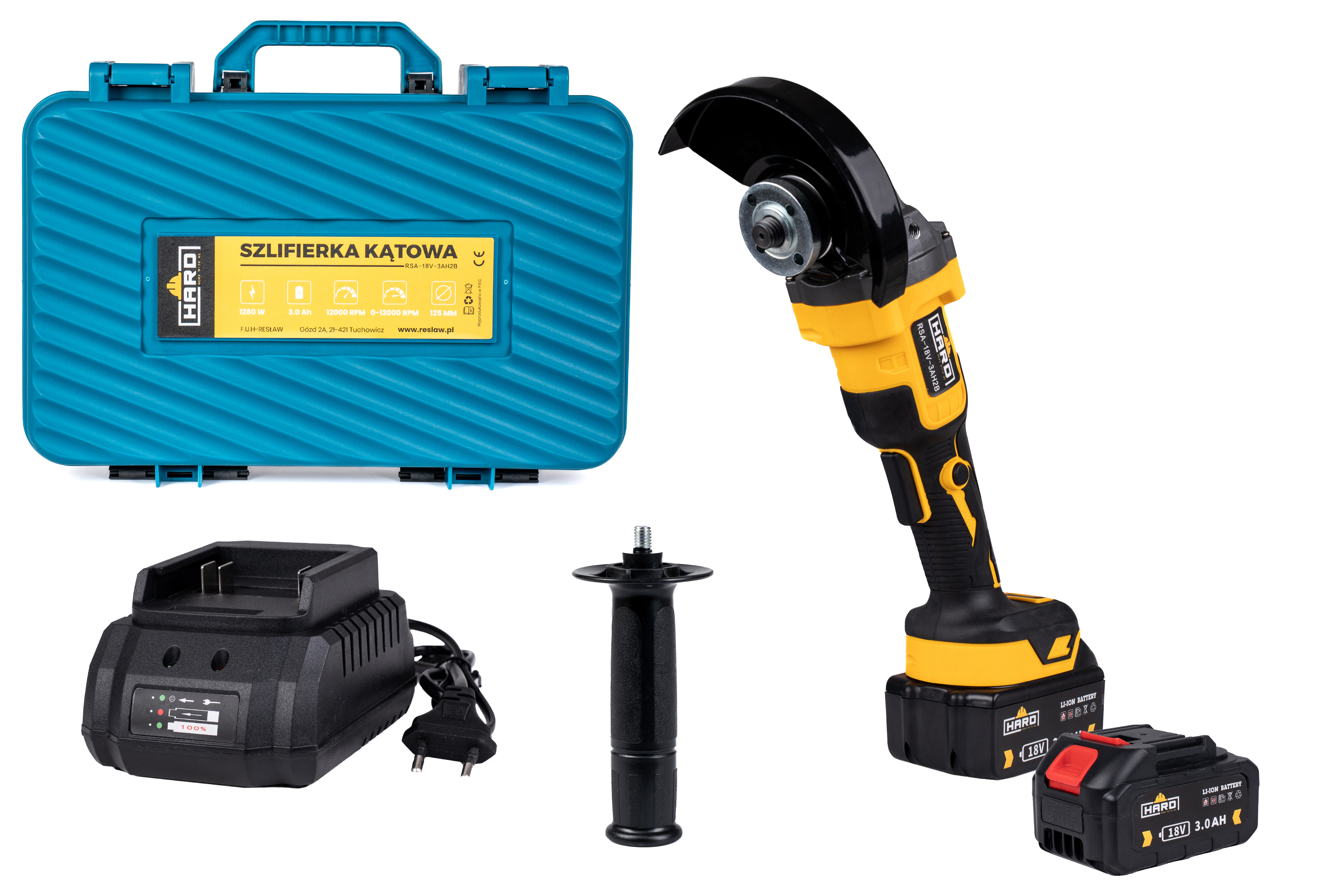 Szlifierka aku 2x3Ah