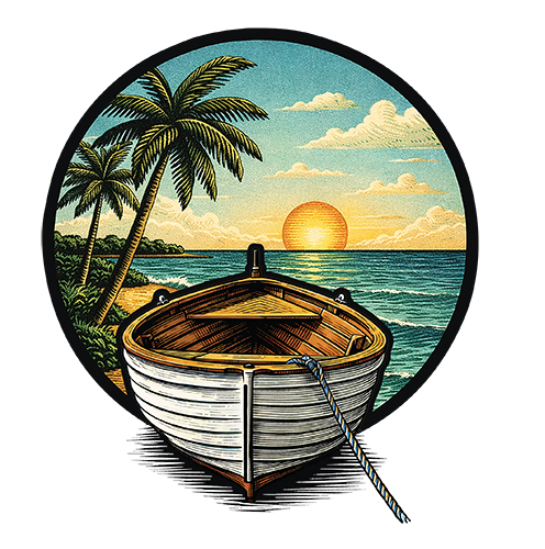  Rowboat tropical logo