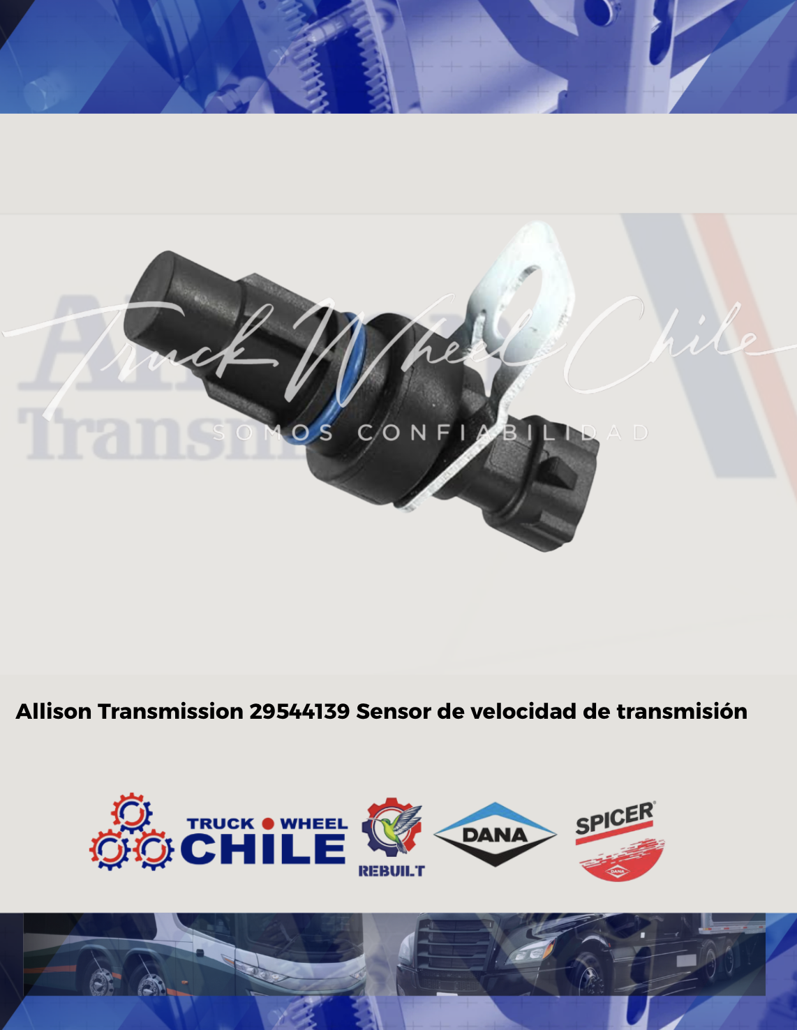 Transmisión Allison 29544139 Sensor de velocidad