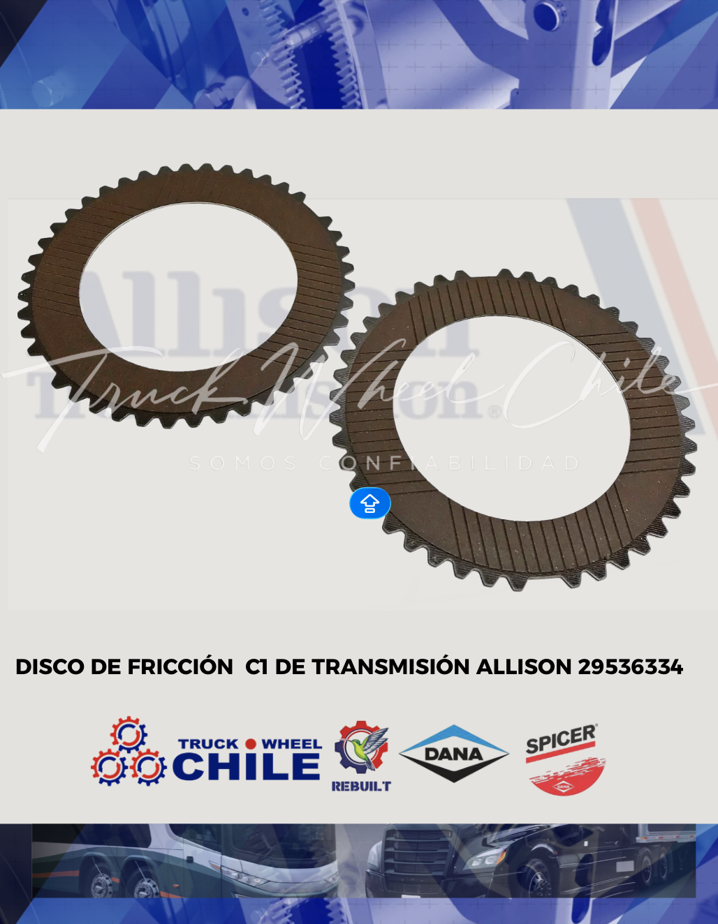 Disco de fricción Allison Transmission C1  29536334