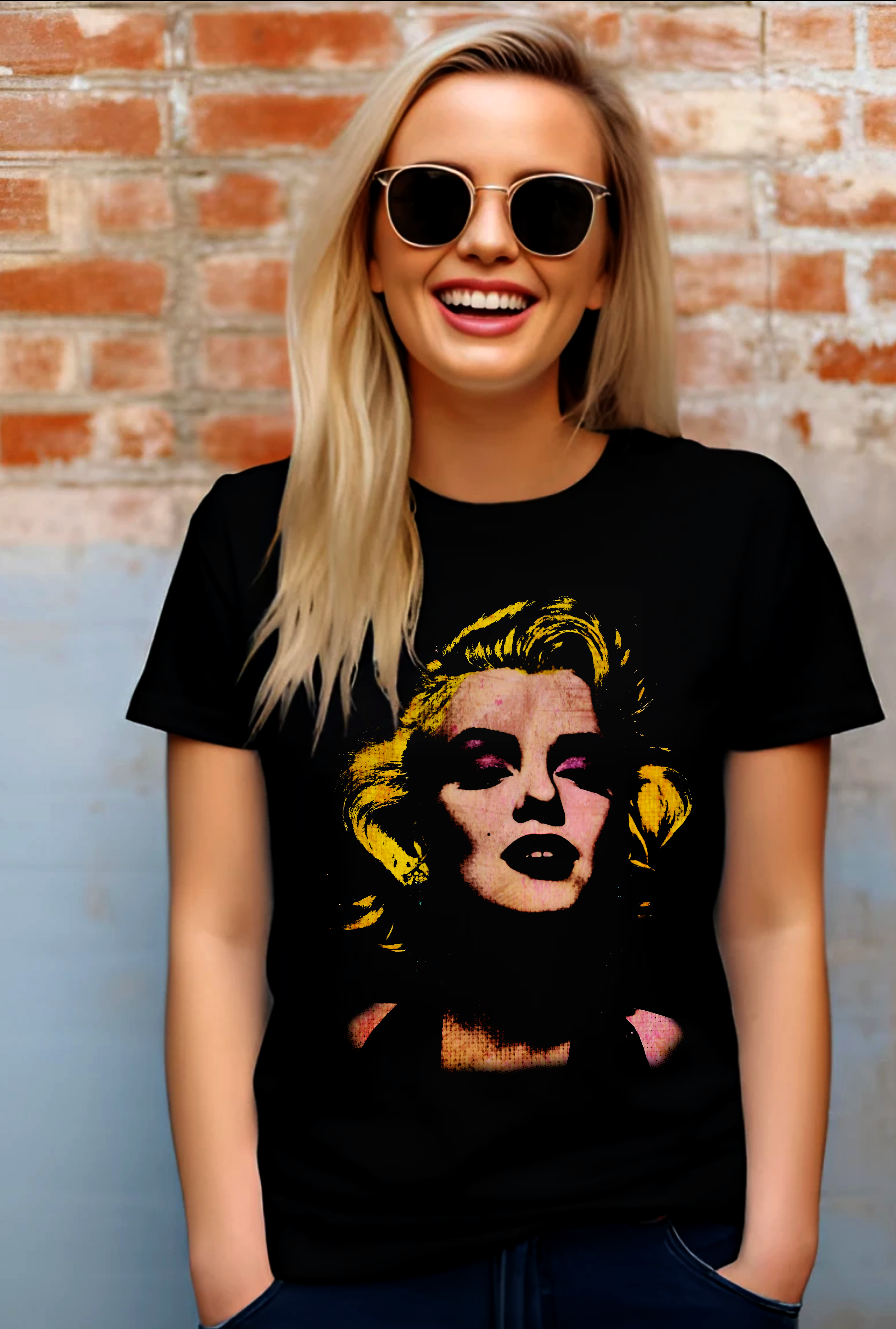 MARILYN MONROE Black Graphic T-shirt