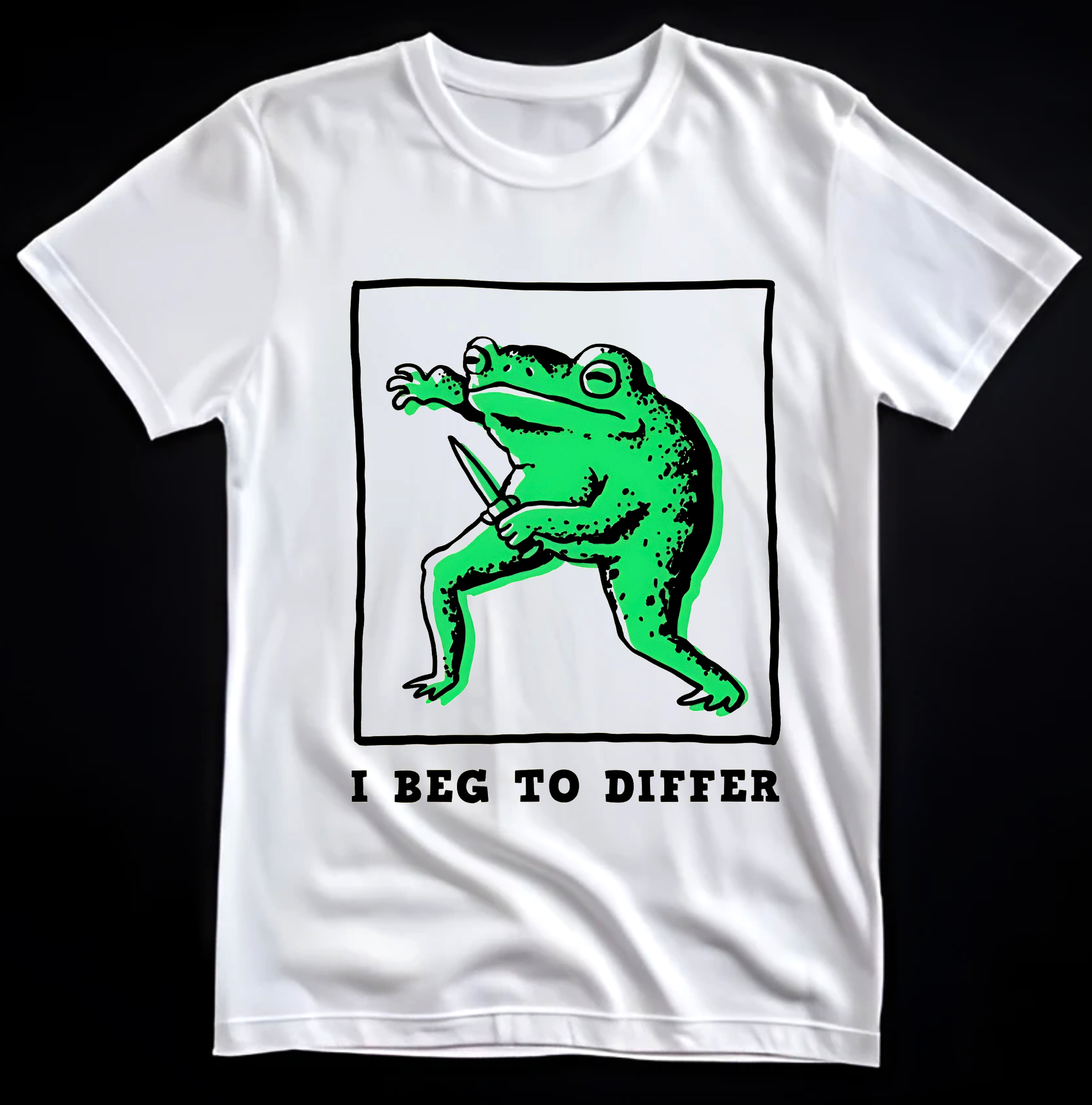 Frog I BEG TO DIFFER Graphic T-Shirt