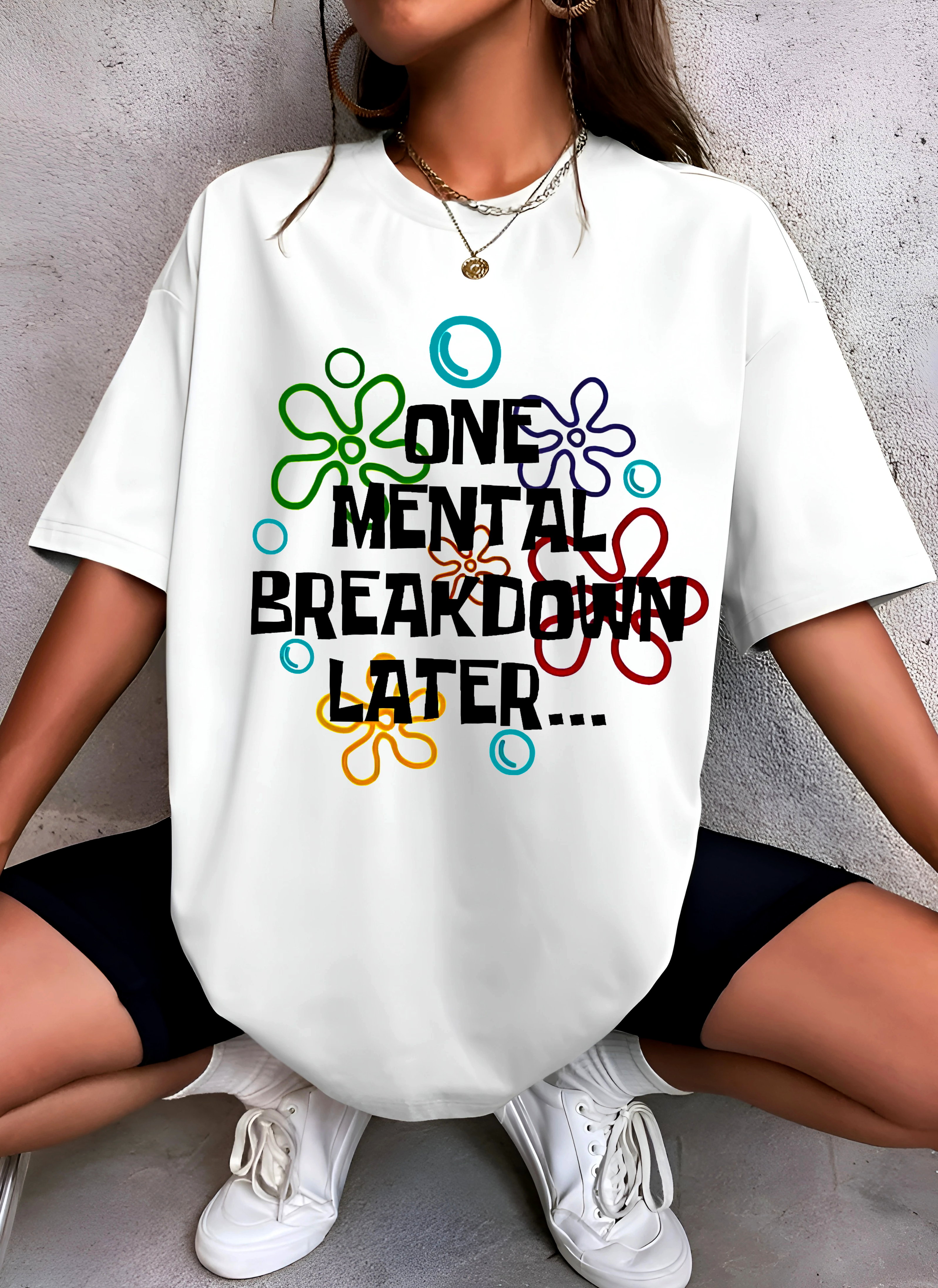 MENTAL BREAKDOWN Graphic Statement T-Shirt