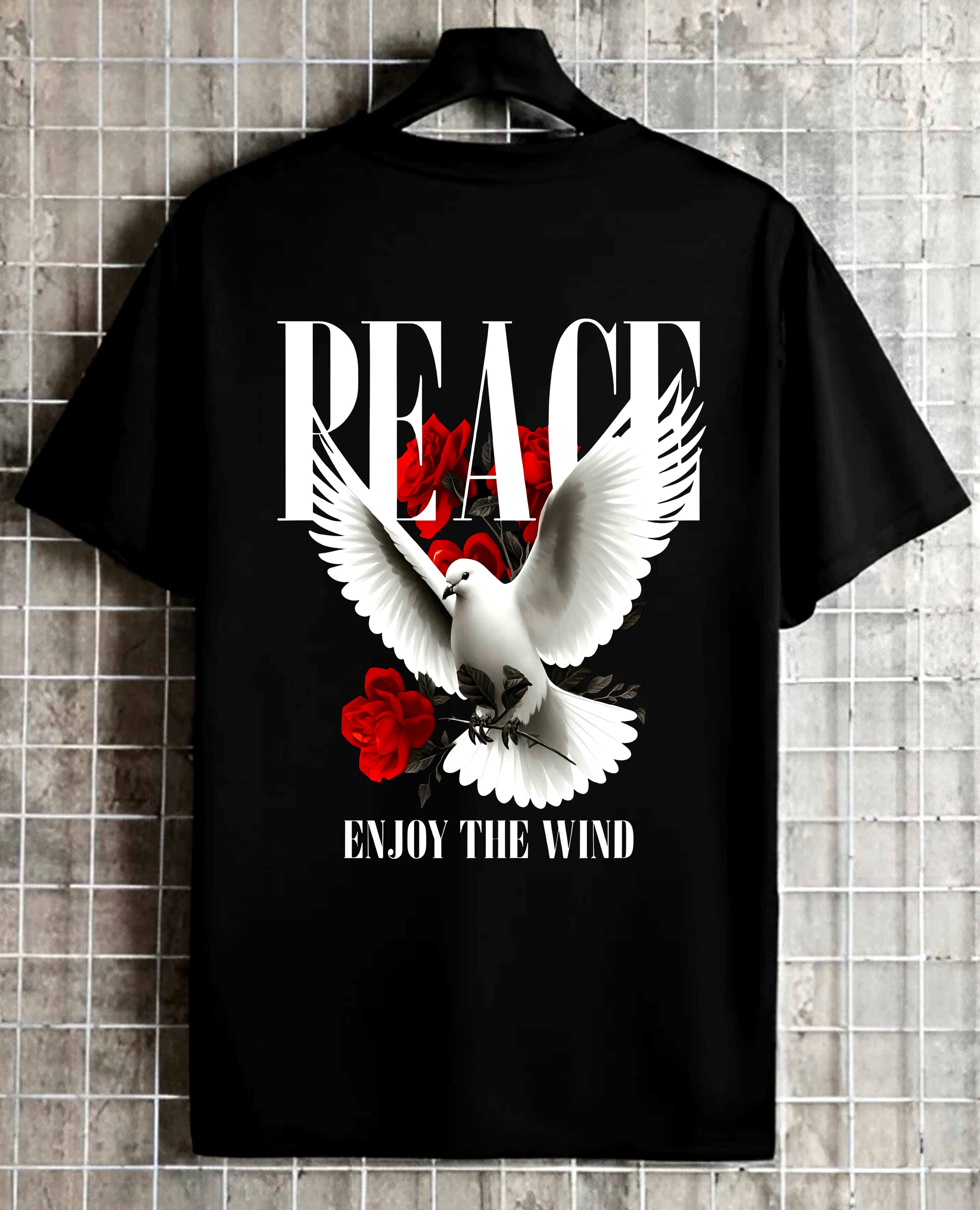 Peace Graphic BLACK OR WHITE T-Shirt FRONT/BACK PRINT