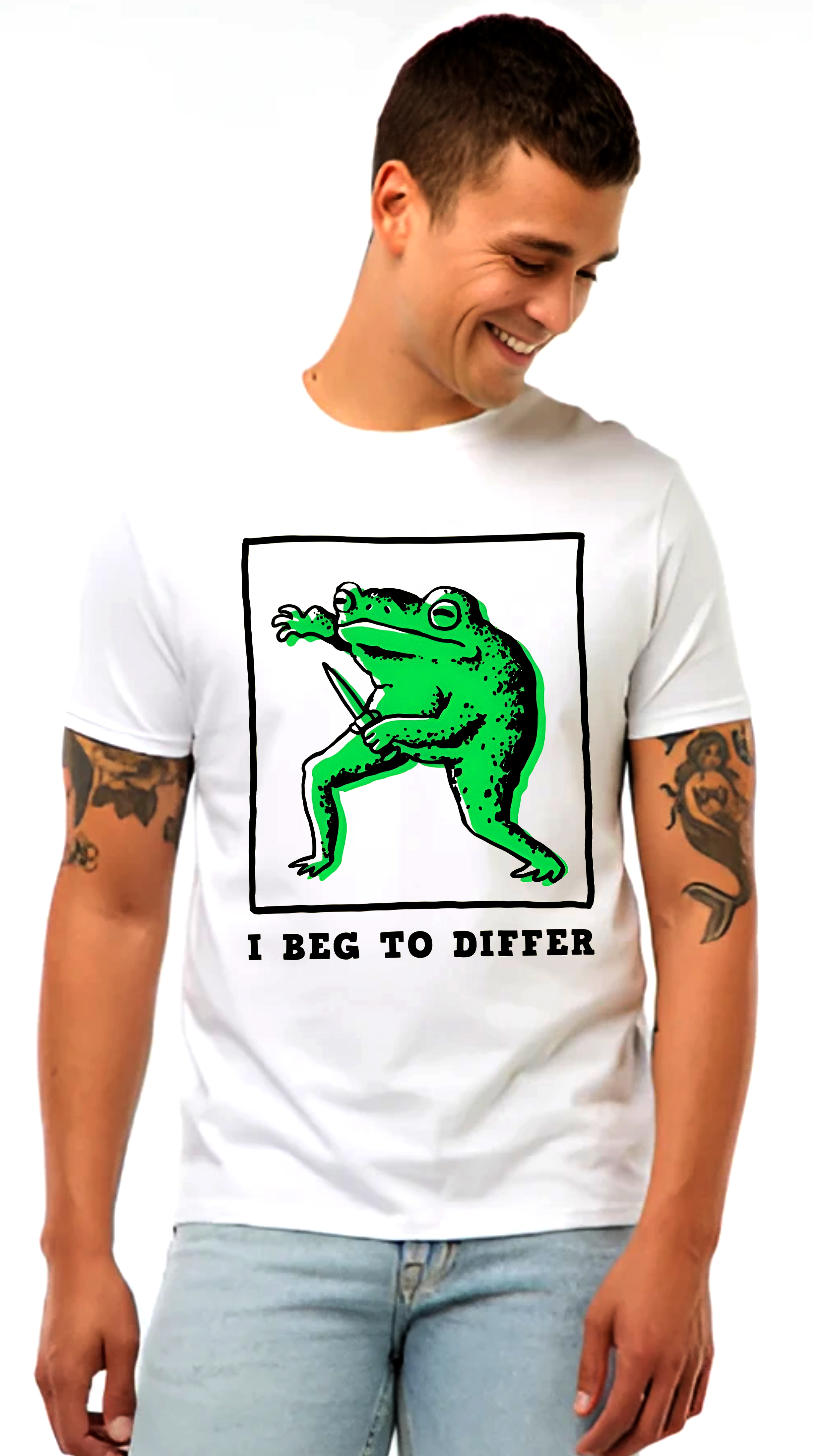 Frog I BEG TO DIFFER Graphic T-Shirt