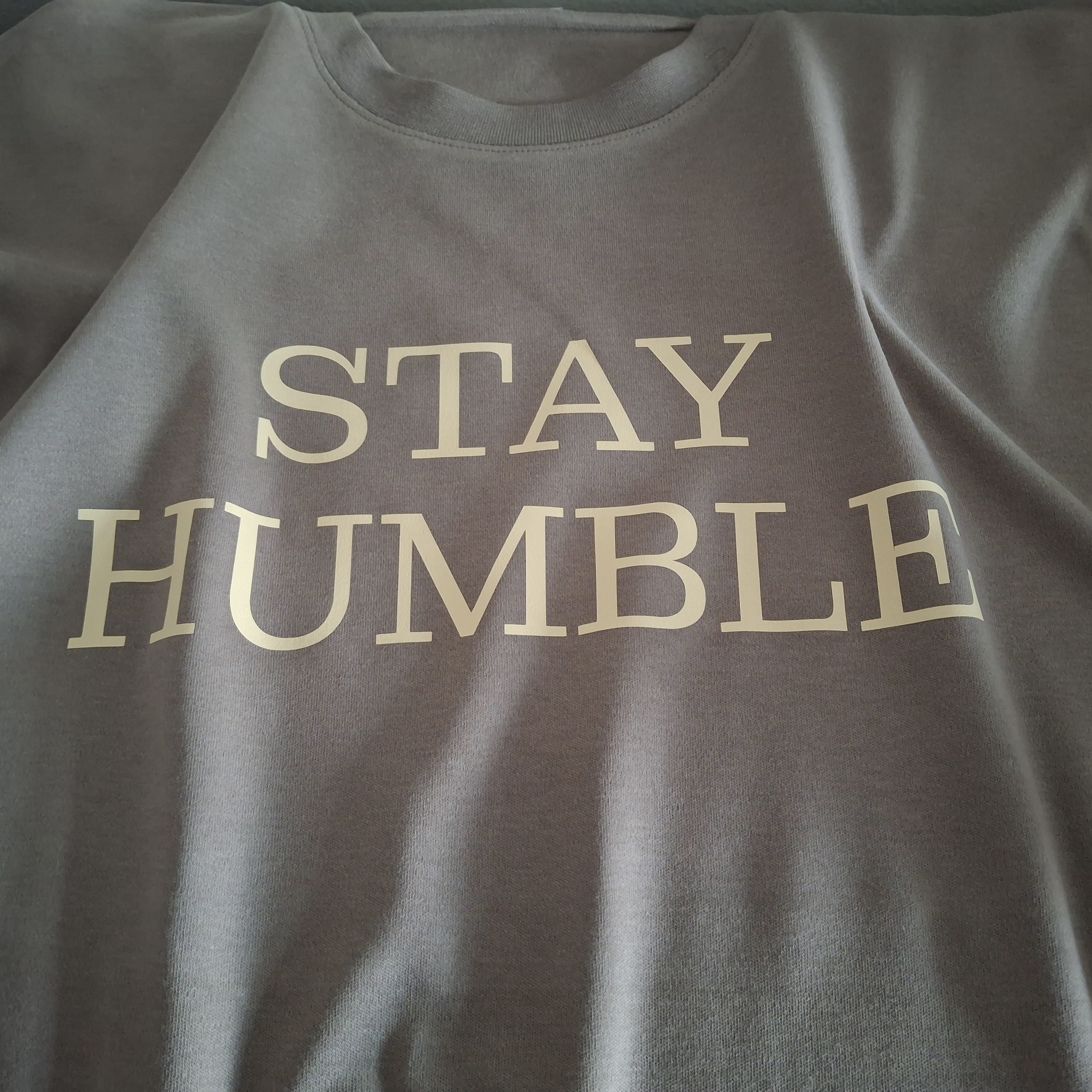 Printed Inspirational T-Shirt STAY HUMBLE FRONT AND BACK PRINTS