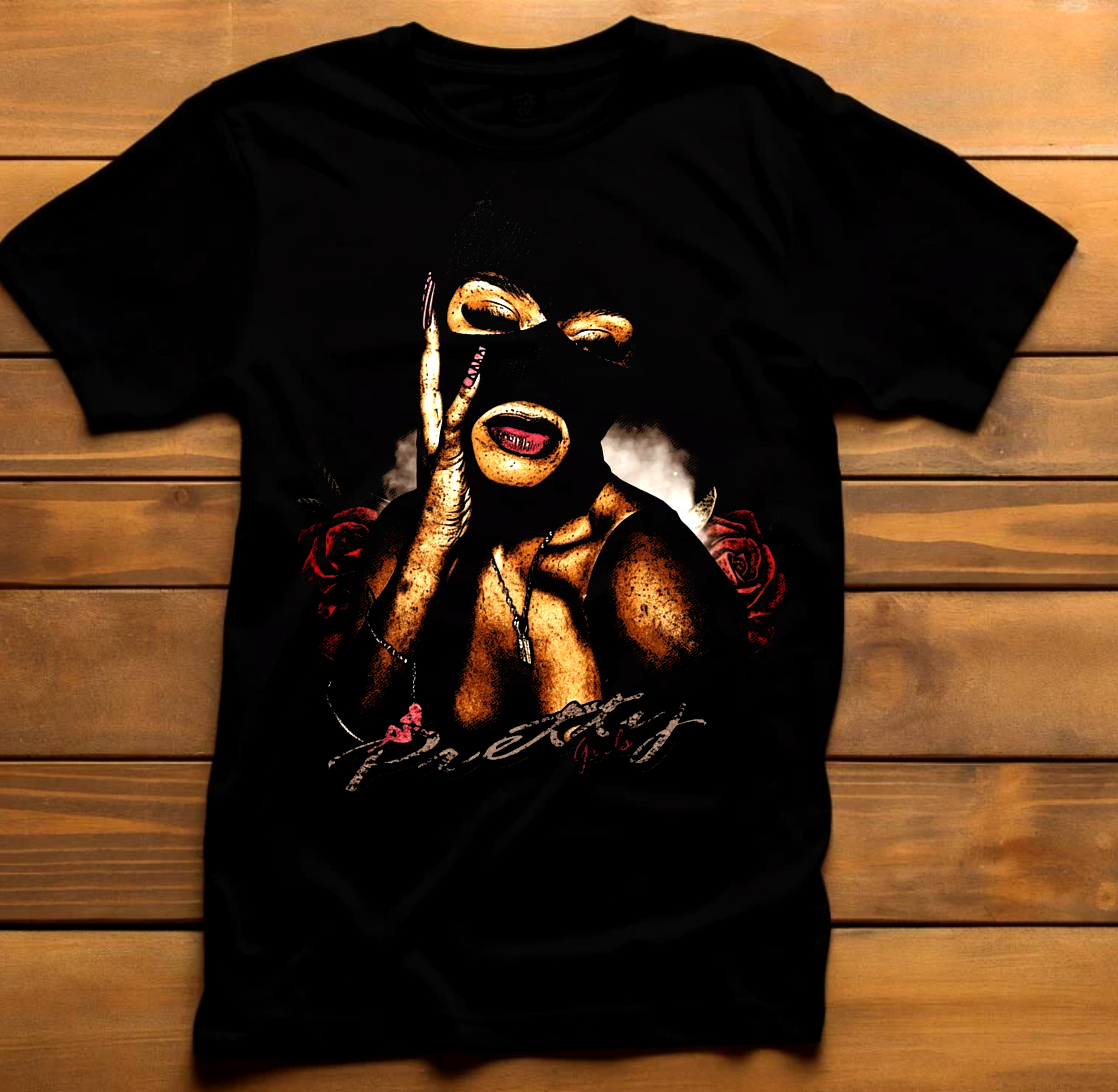 PRETTY GIRLS Graphic Print Oversized T-Shirt