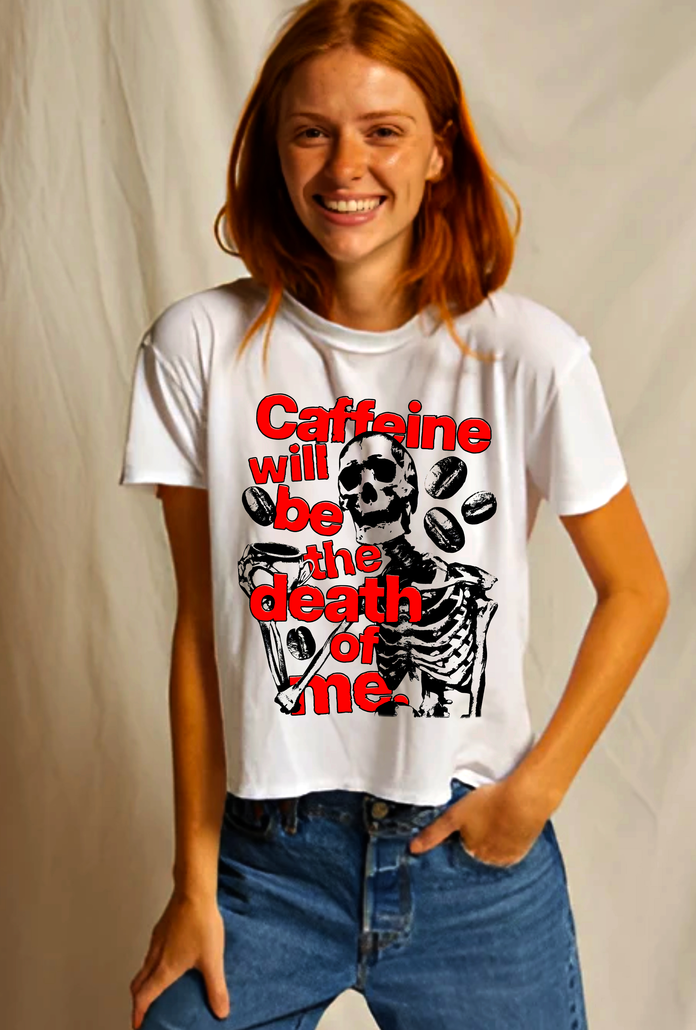Caffeine Skeleton Graphic Tee