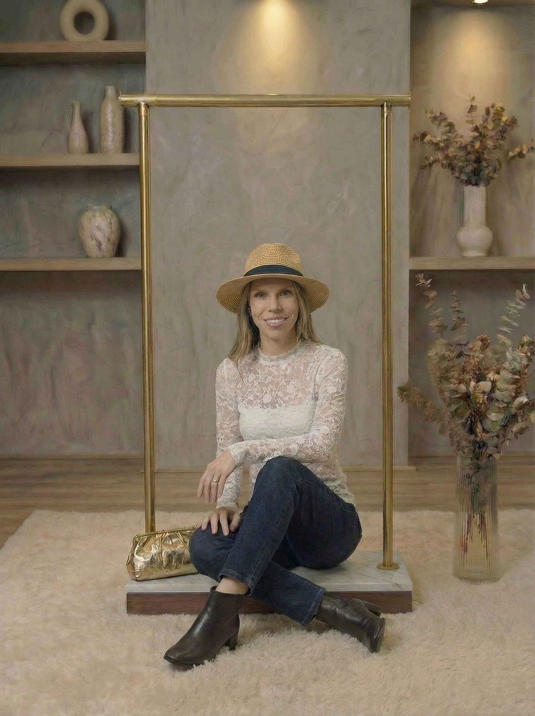 Lace Long Sleeve 3d Effect Floral Layering Top