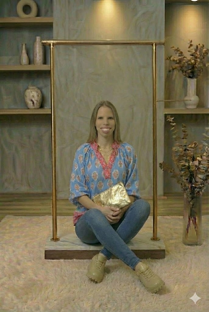 Boho Border Print Peasant Top