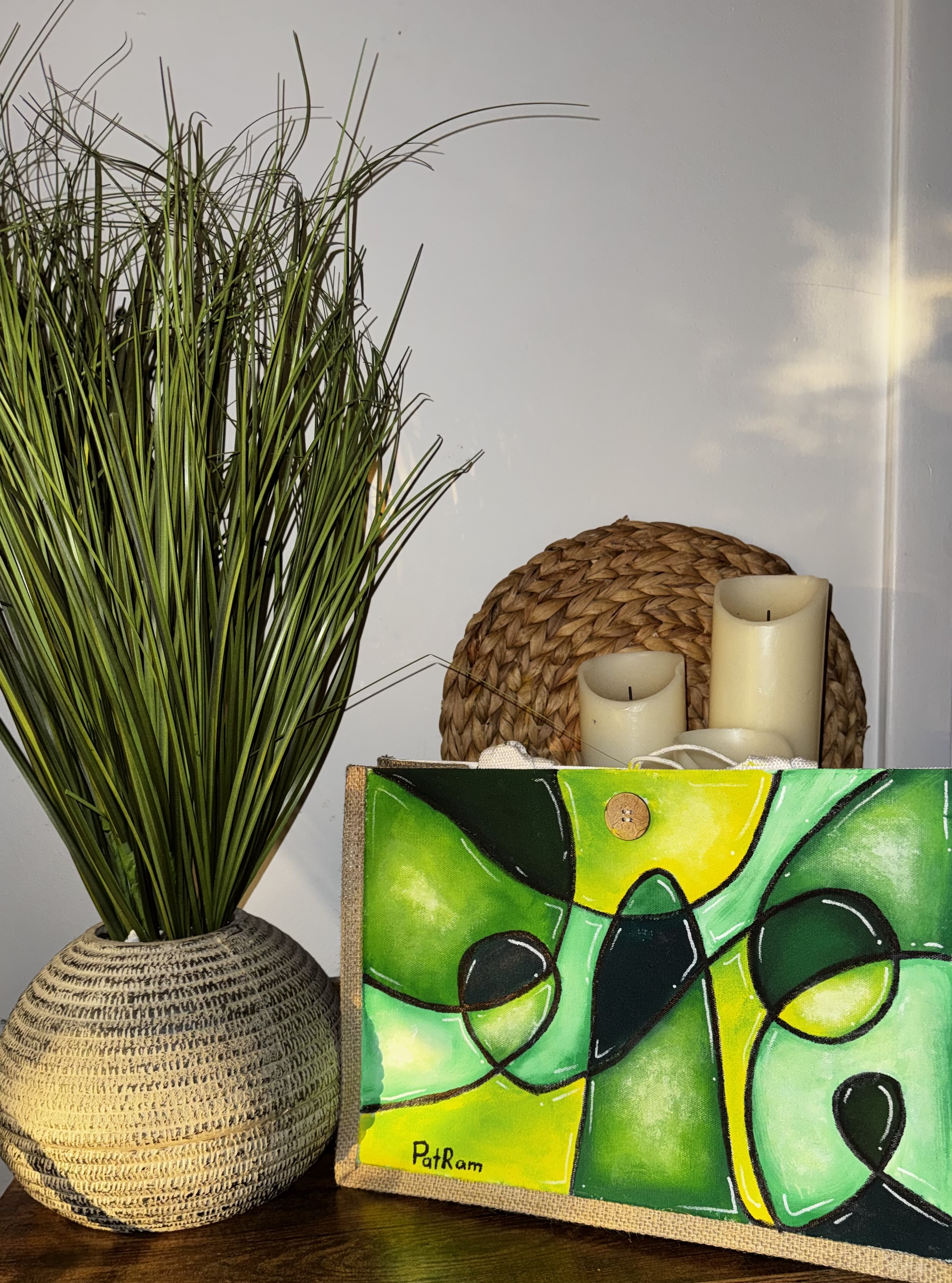 Abstract Green Art Painting