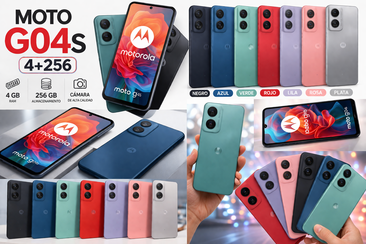 MOTO G 04S 4 RAM Y ALAMCENAMIENTO 256